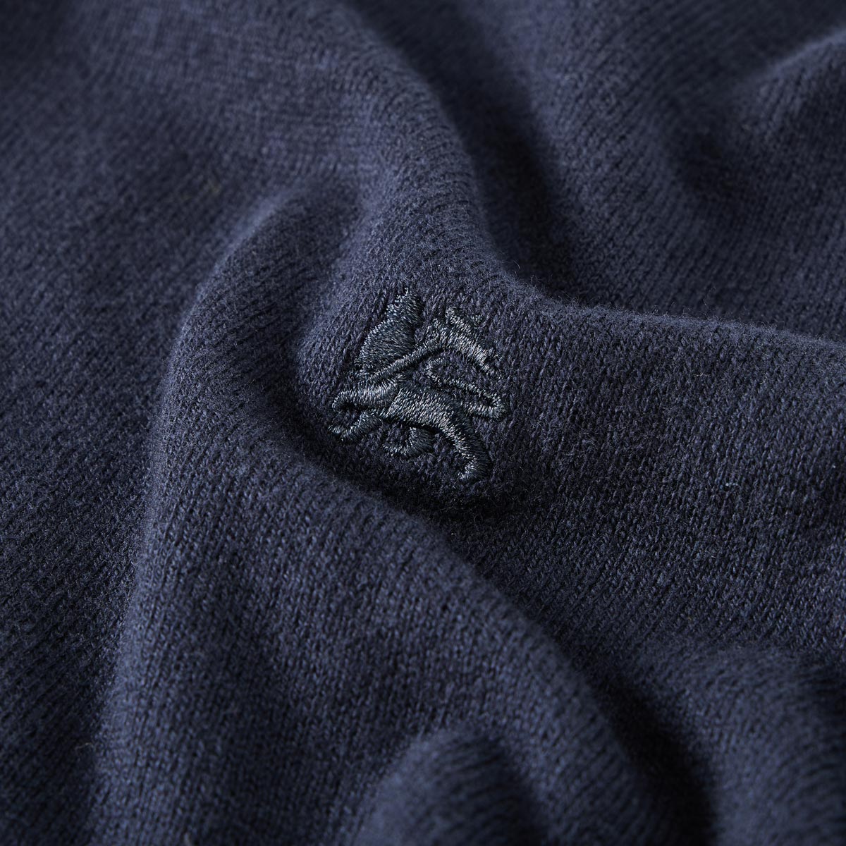 Lerros Polo-Pullover aus Baumwollstrick blau