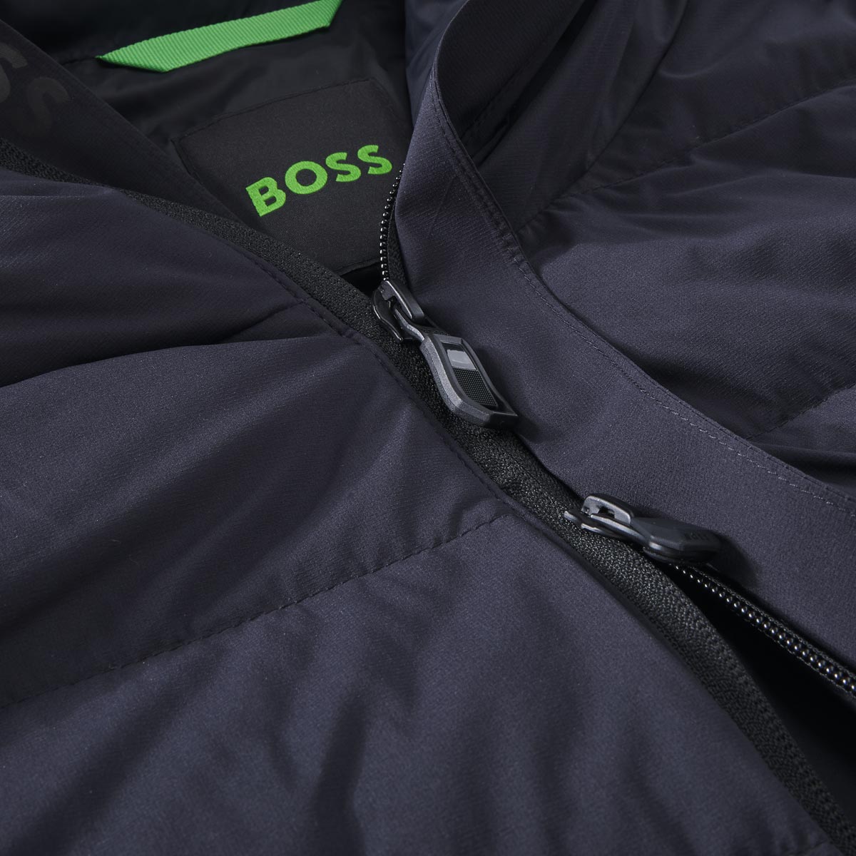 BOSS Steppjacke mit Stretch, wasserabweisend dunkelblau