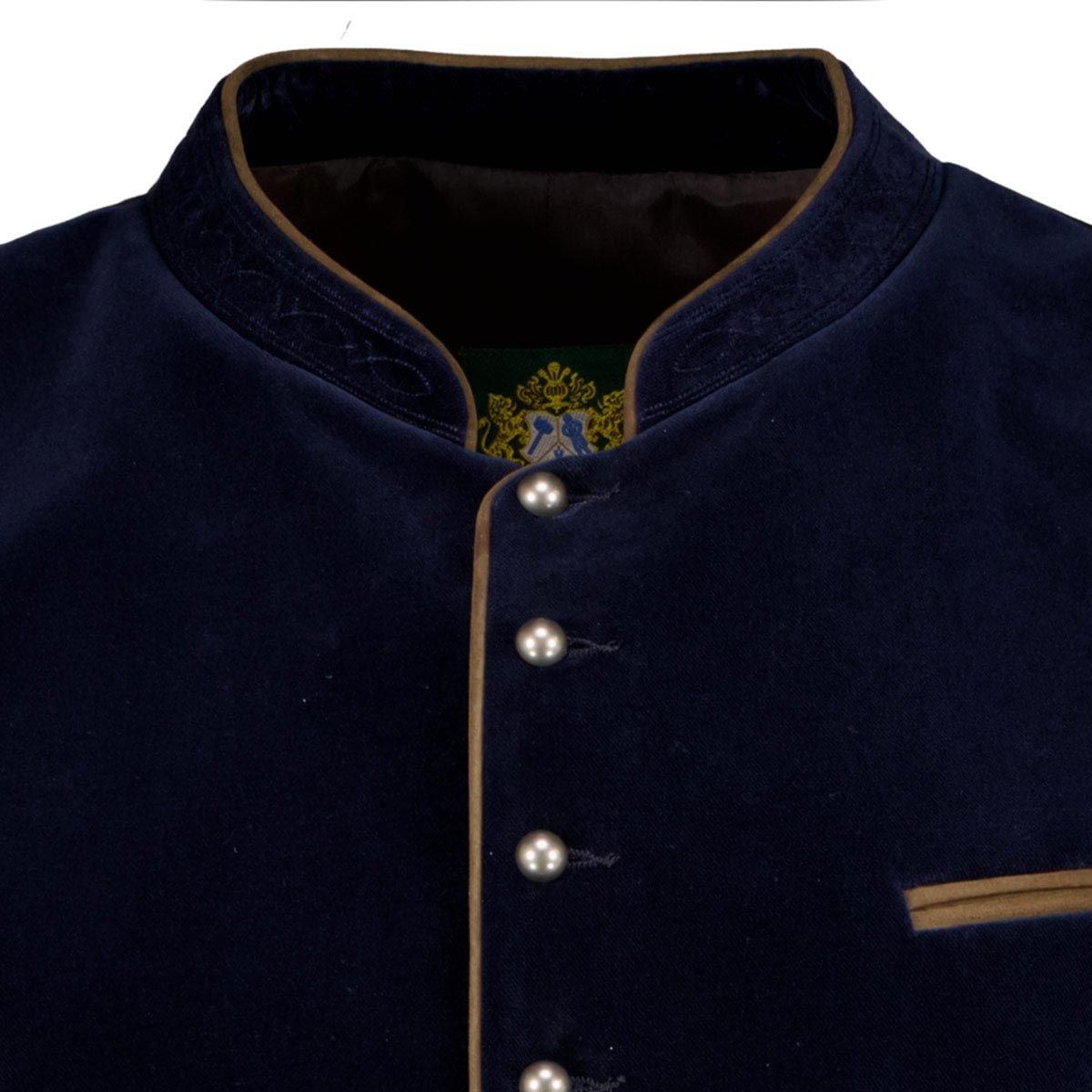 Hammerschmid Trachtenweste aus Samt blau