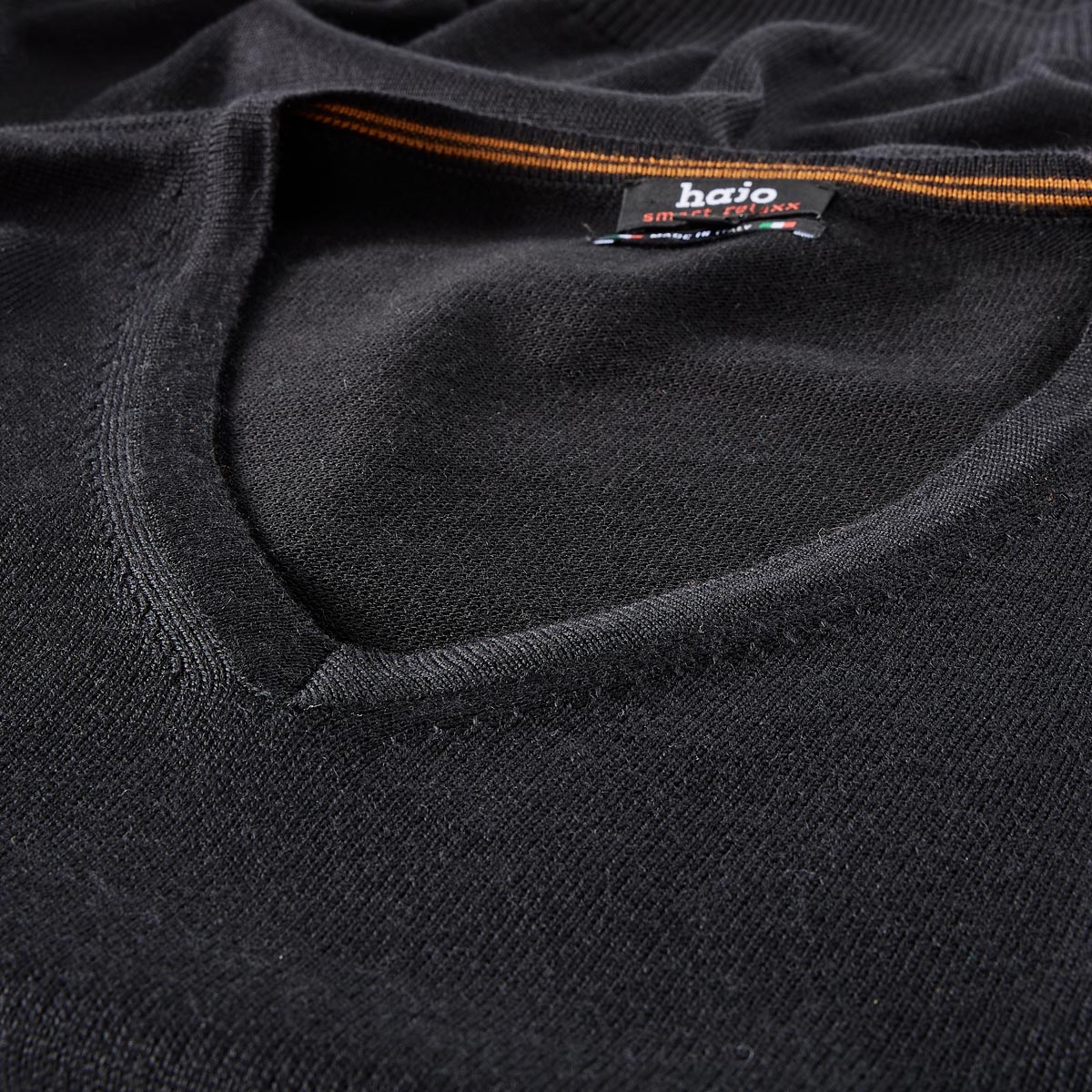 Hajo Feinstrickpullover "Smart Relaxx", hautsympathisch schwarz