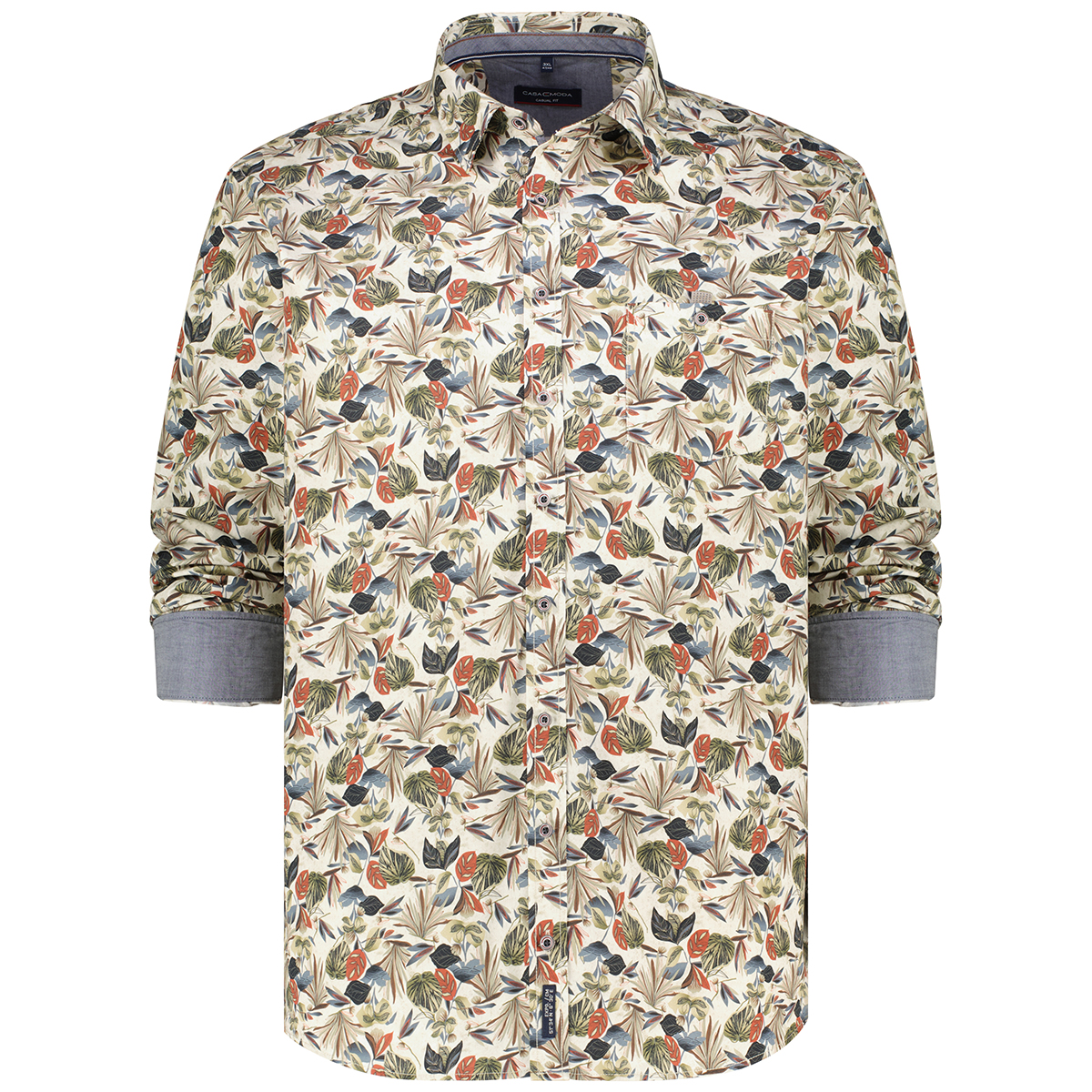 CASA MODA Freizeithemd mit Allover-Print beige