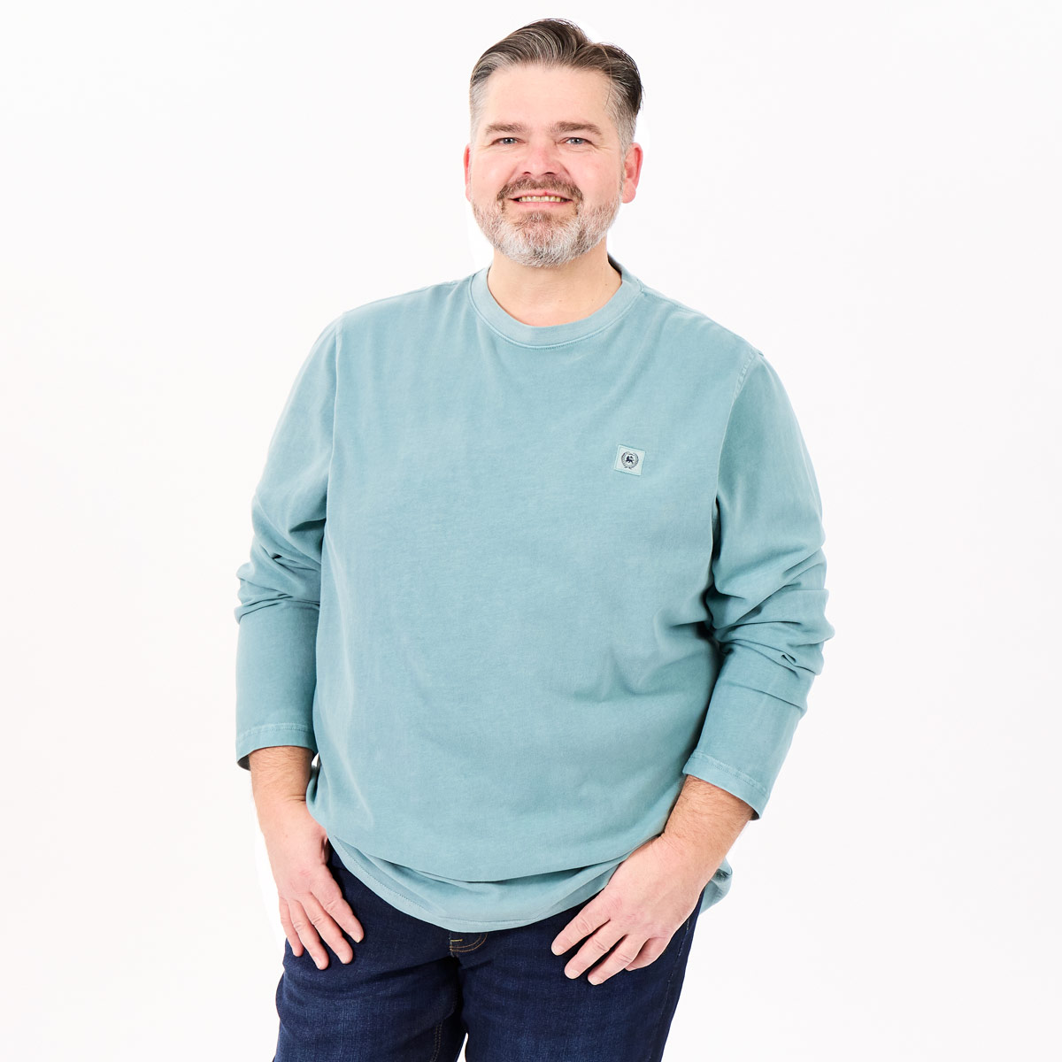 Lerros Longsleeve aus Baumwolle türkis