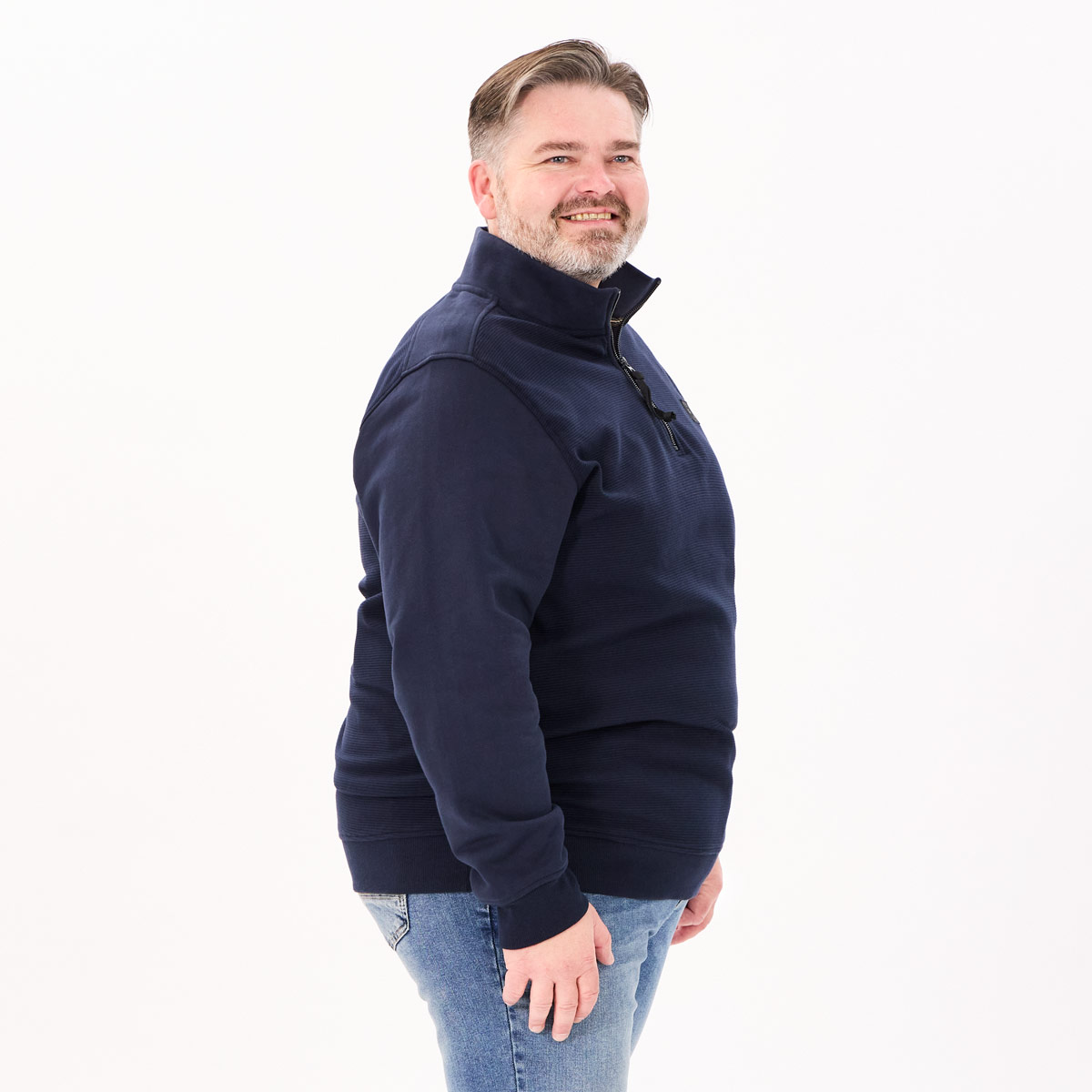 Lerros Sweatshirt aus Baumwollmischung blau