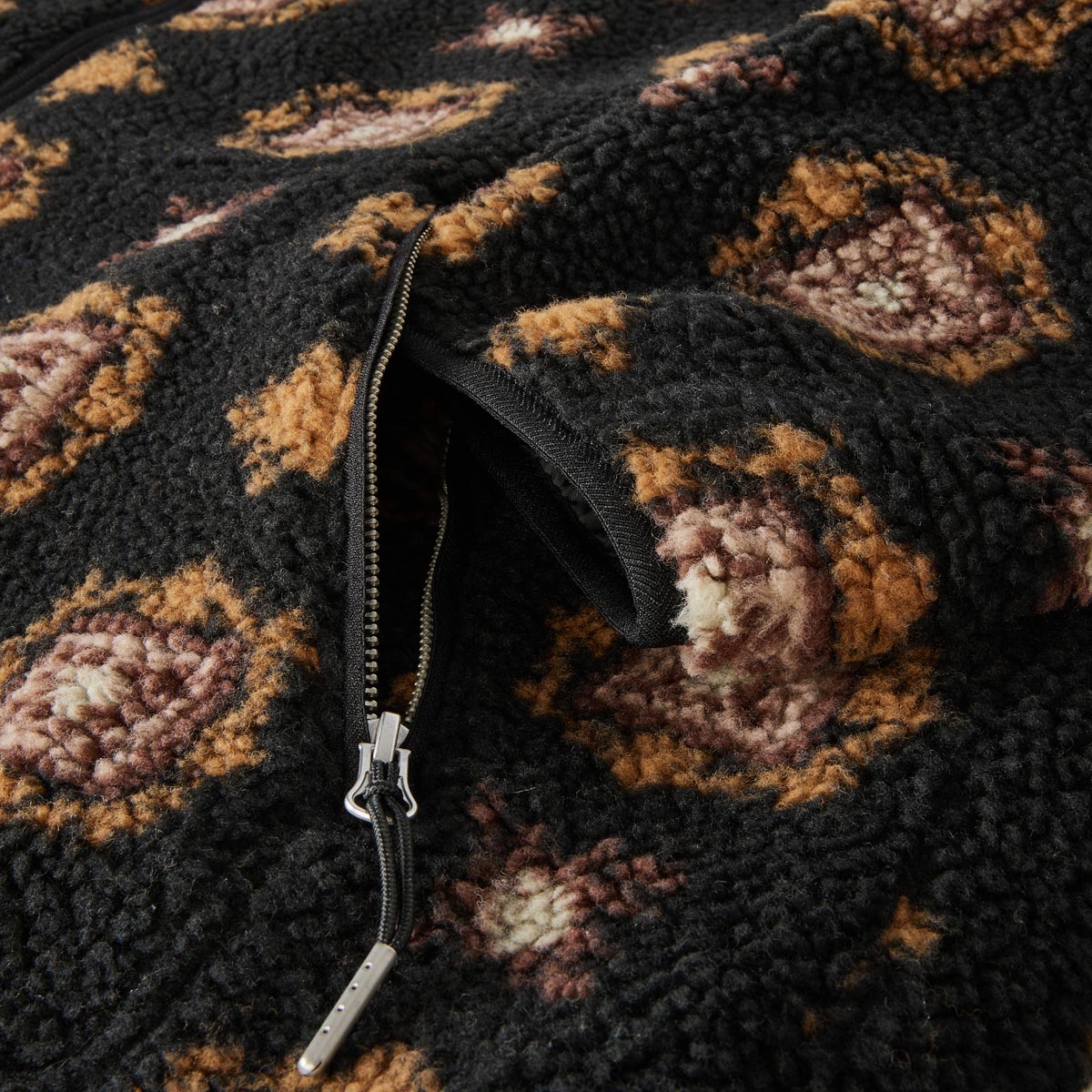 Jack&Jones Fleecejacke mit Stehkragen schwarz