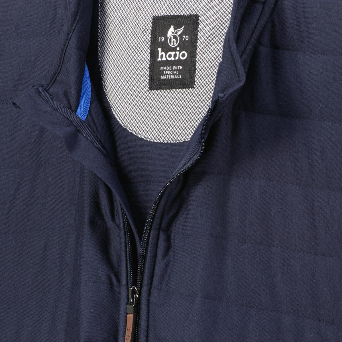 Hajo Gesteppte Weste aus Jersey Farbe marine Größe: 3XL günstig online kaufen