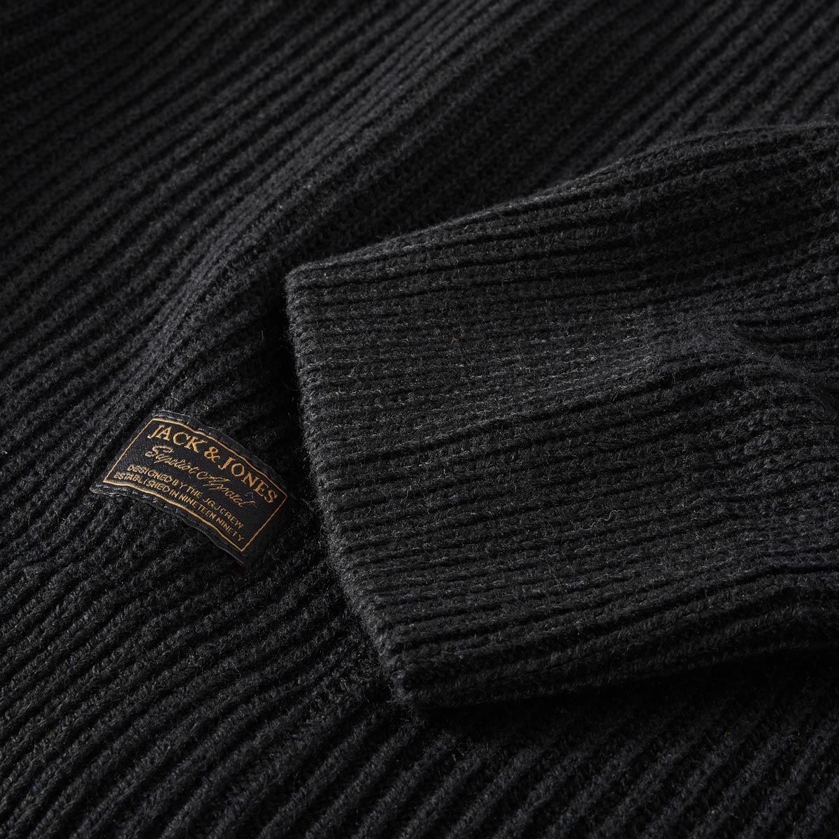 Jack&Jones Pullover mit Stehkragen schwarz