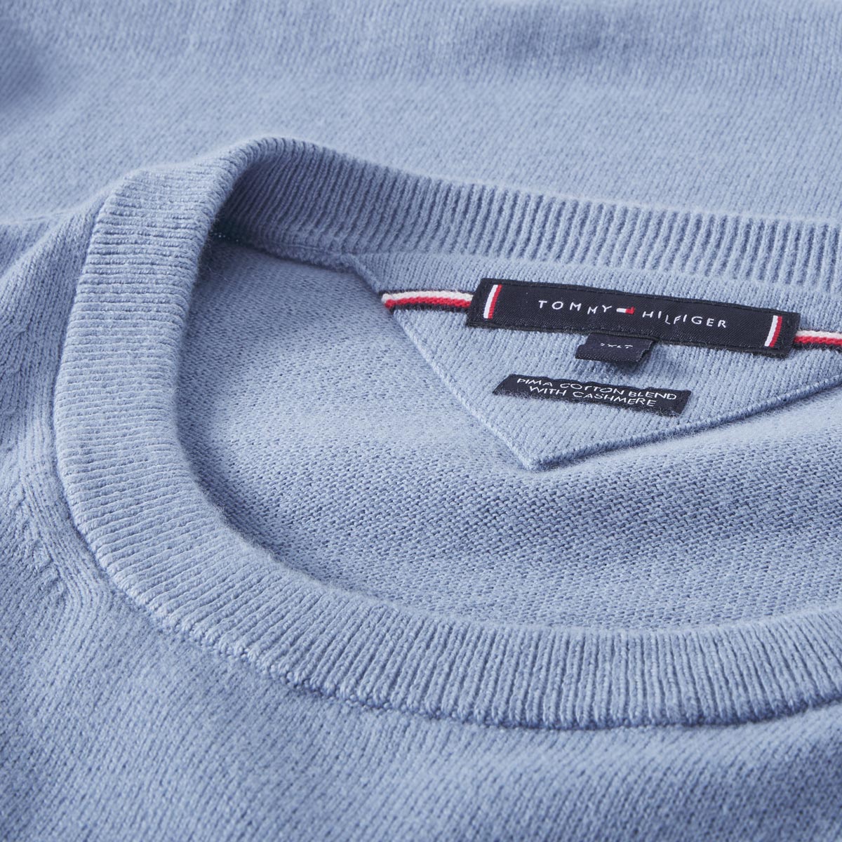 Tommy Hilfiger Feinstrickpullover mit Kaschmir hellblau