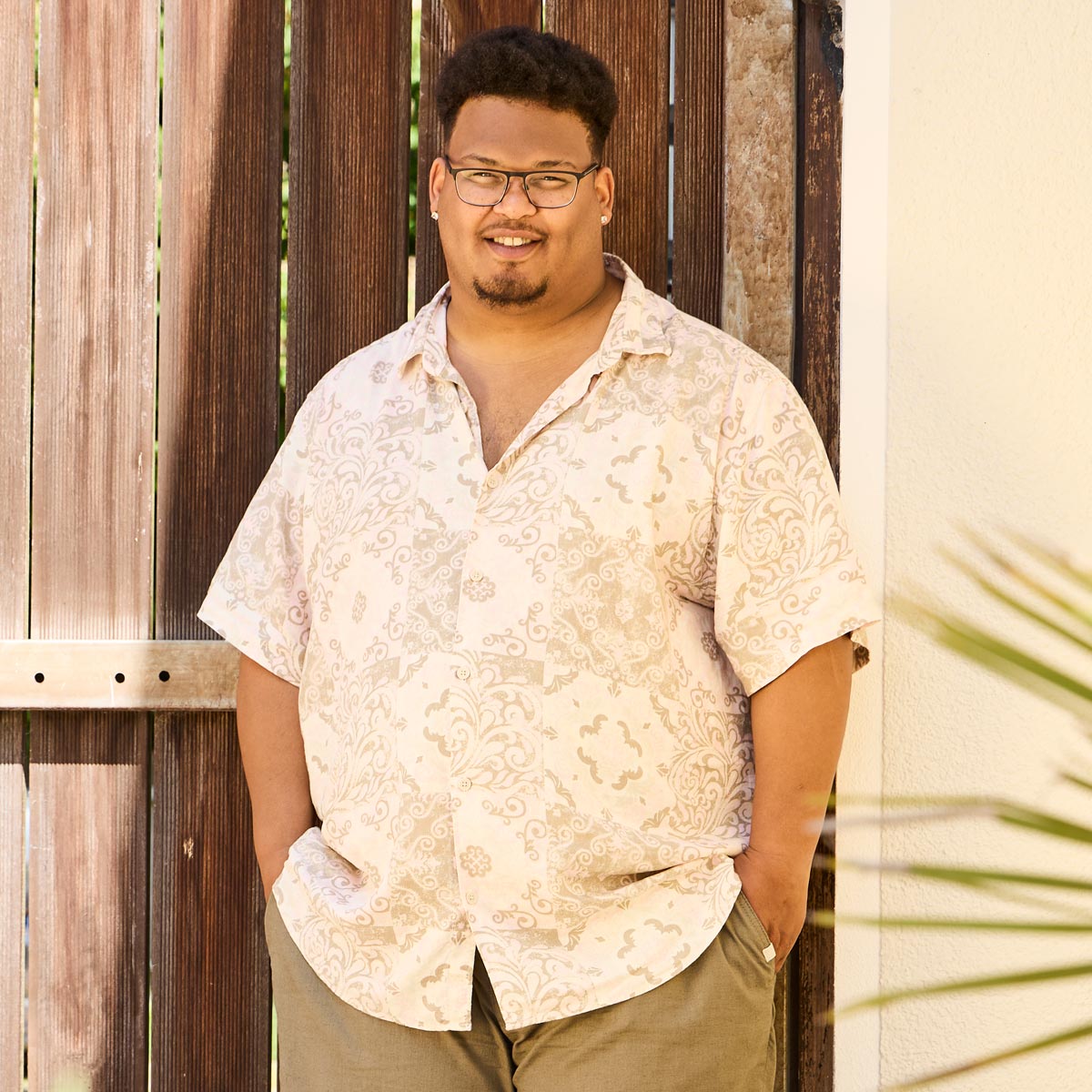 Jack&Jones Freizeithemd mit Leinen pink