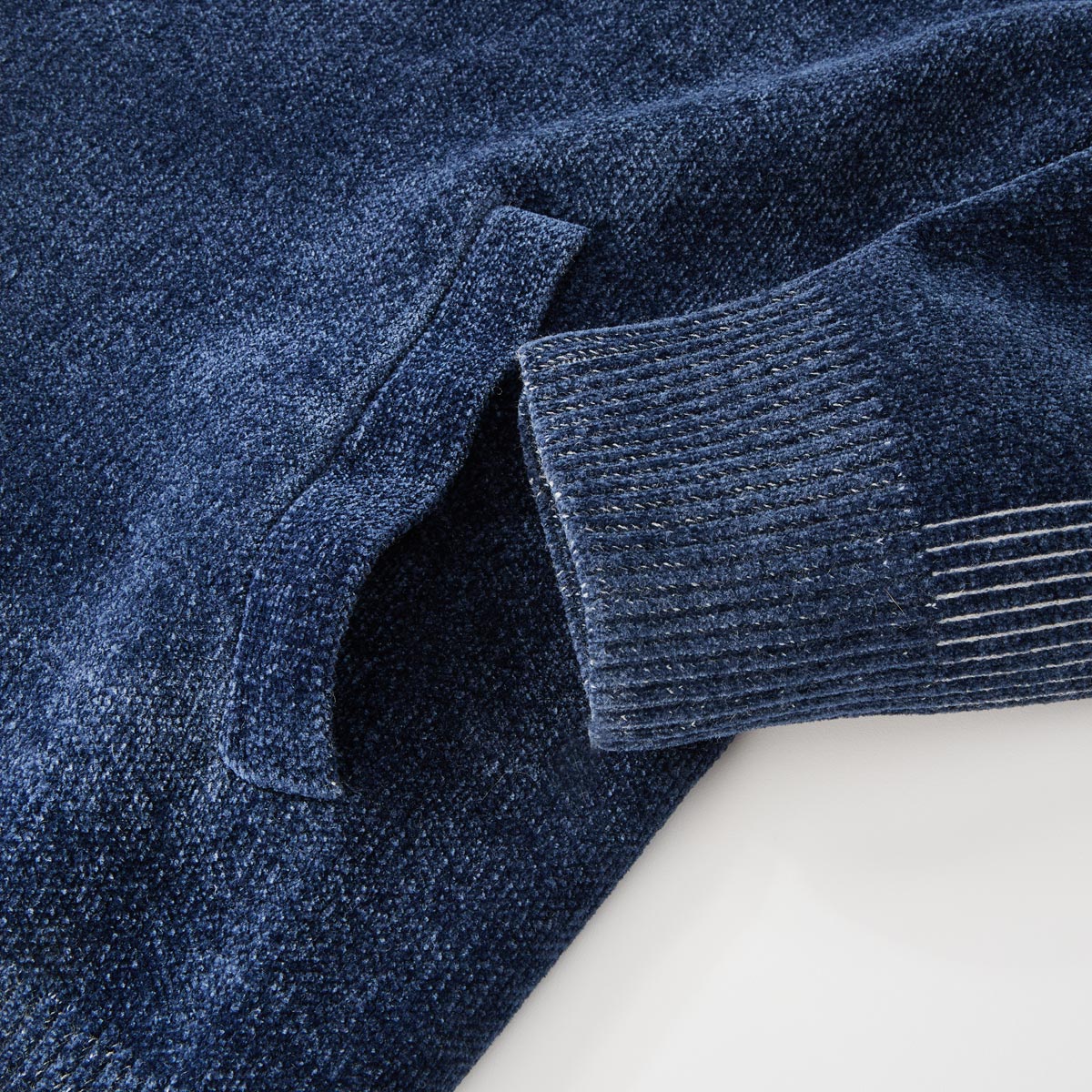 Hajo Sweatjacke aus Chenille marine