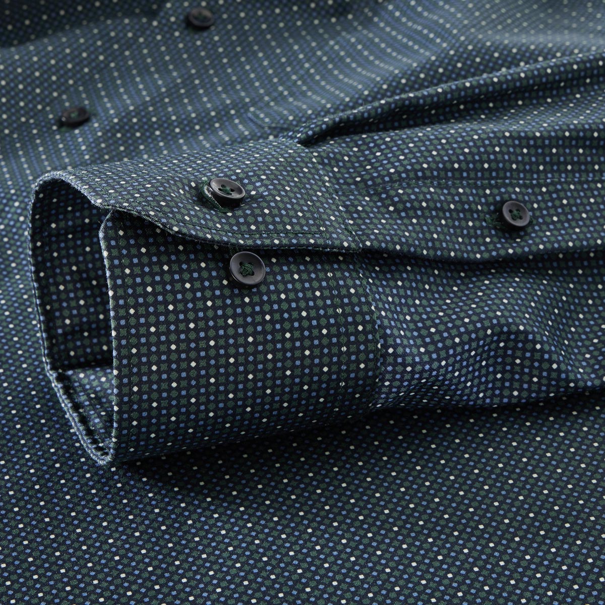 ETERNA Businesshemd mit Allover-Muster, bügelfrei grün