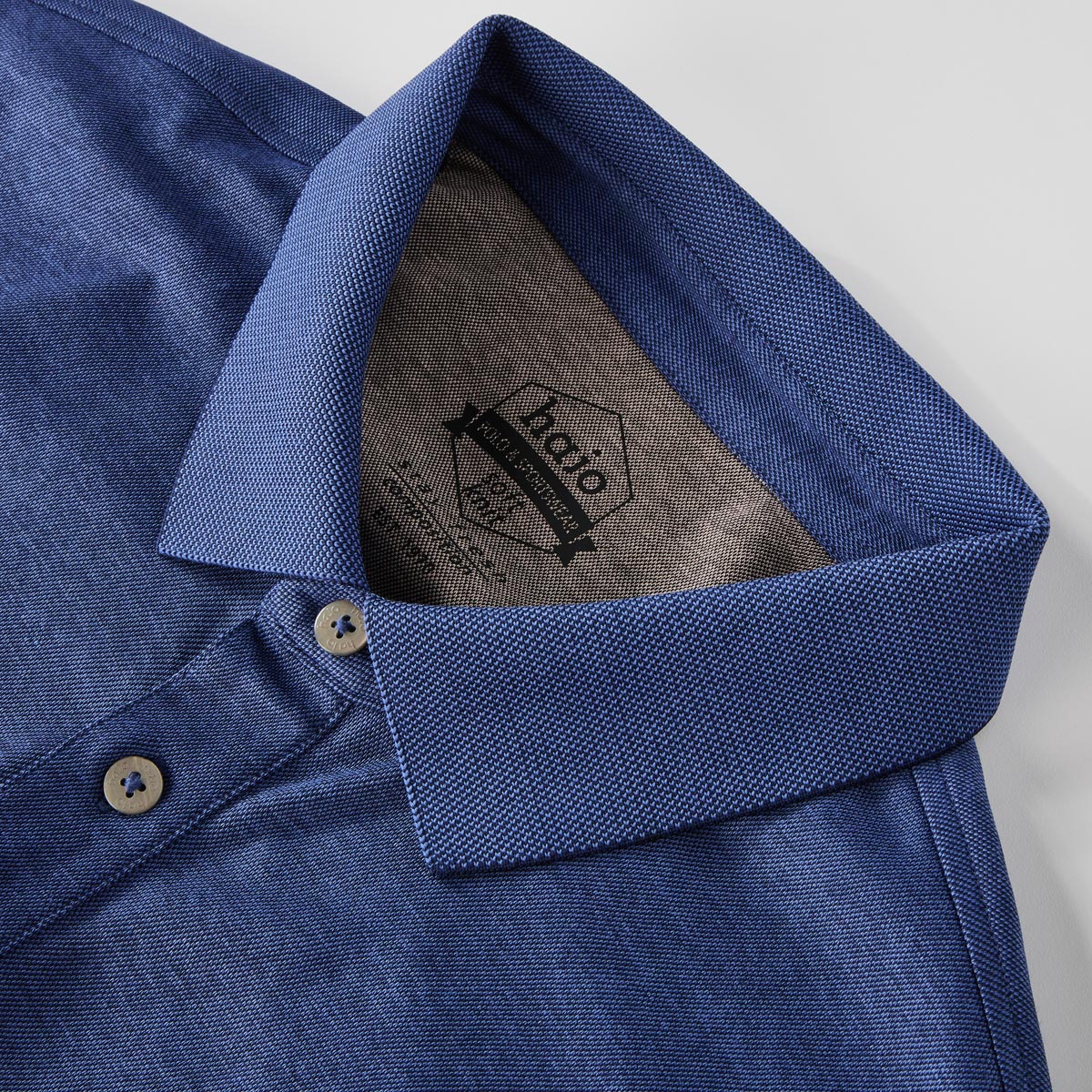 Hajo Poloshirt aus Baumwolle blau