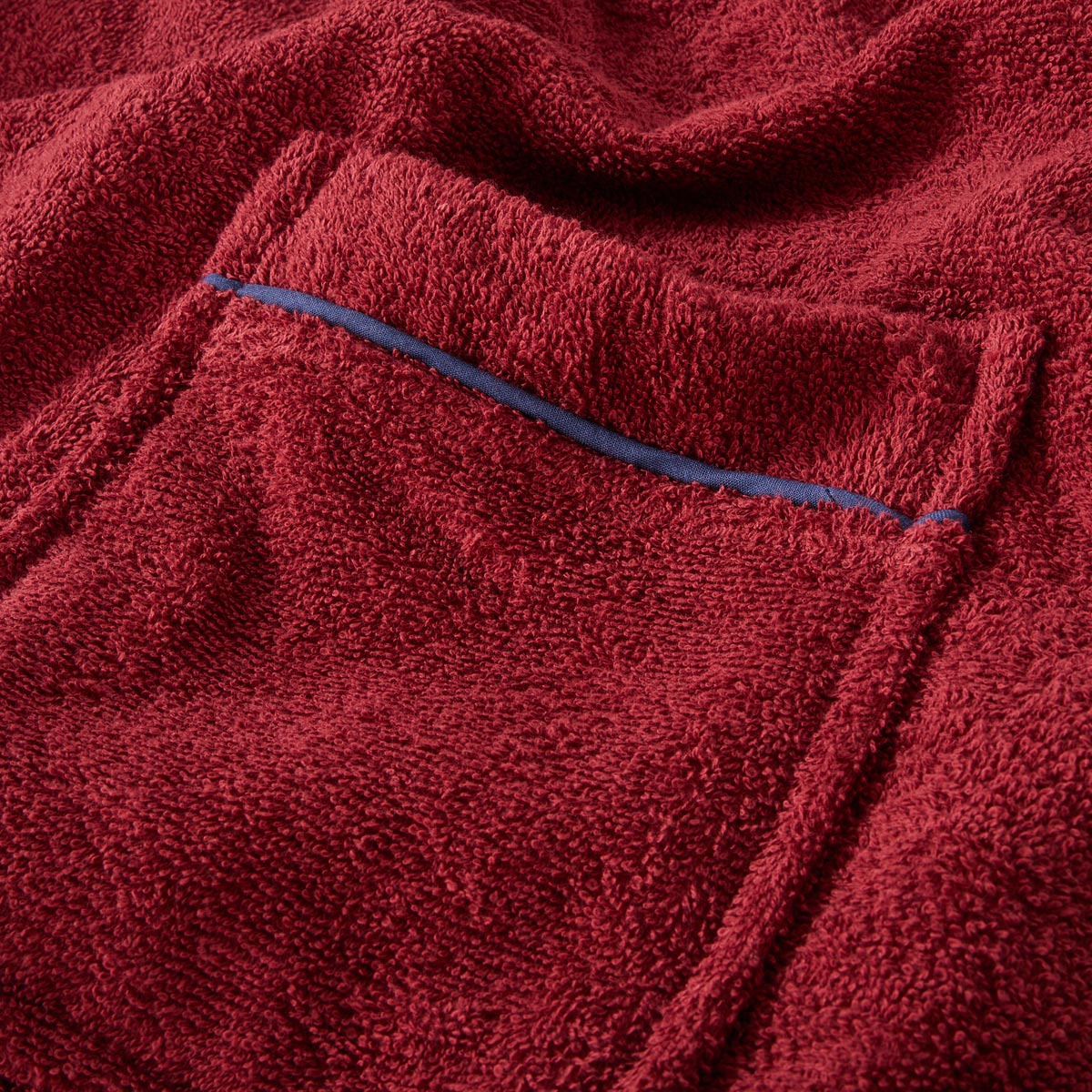 ADAMO Bademantel aus Baumwoll-Frottee rot