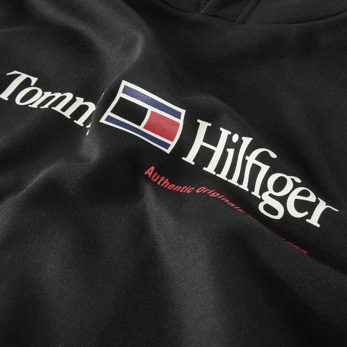 Tommy Hilfiger Hoodie mit Label-Print schwarz