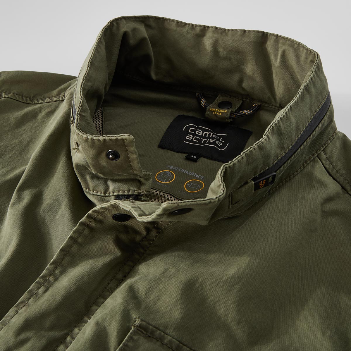 camel active Fieldjacket aus Baumwolle mit Stretch oliv