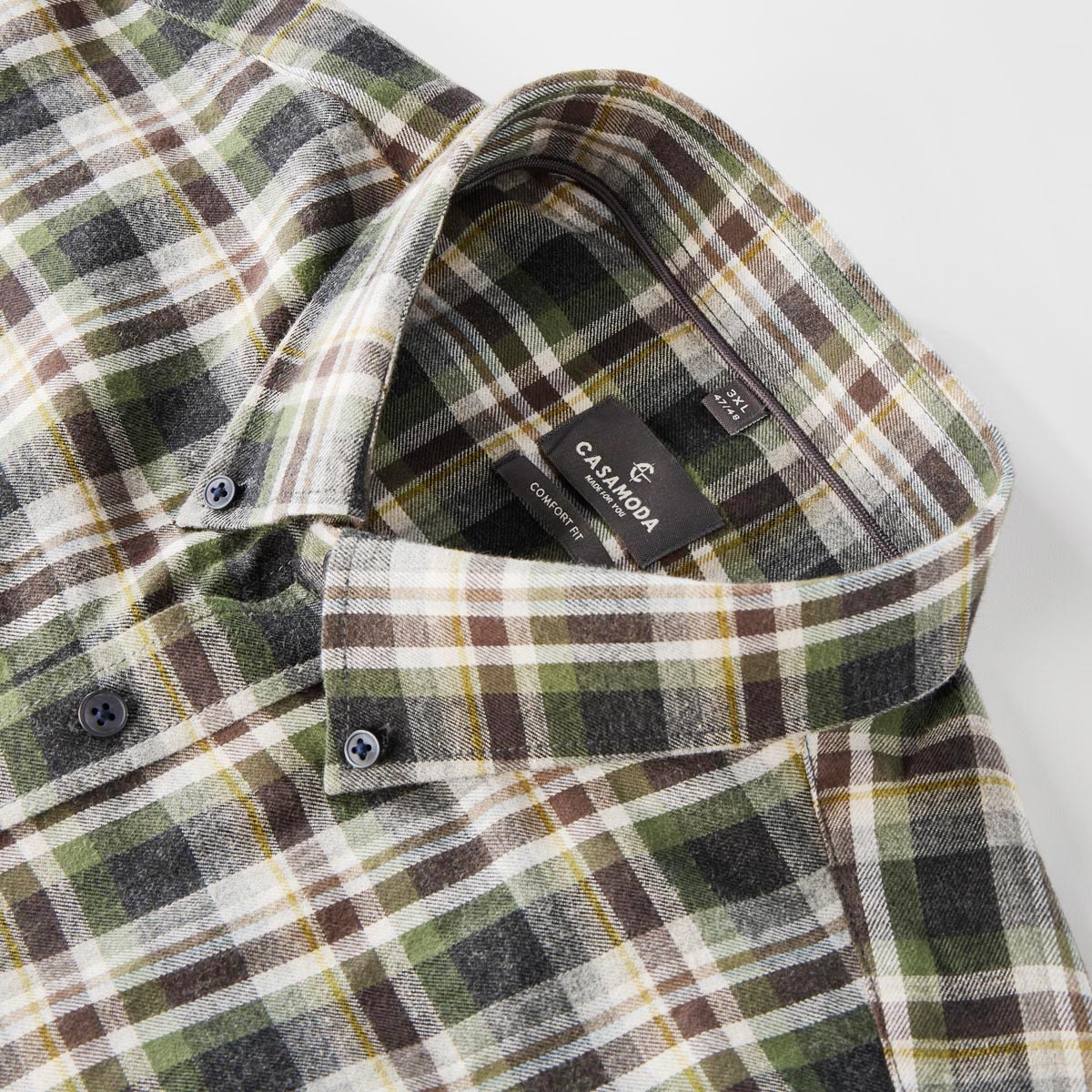 CASA MODA Flanellhemd grau