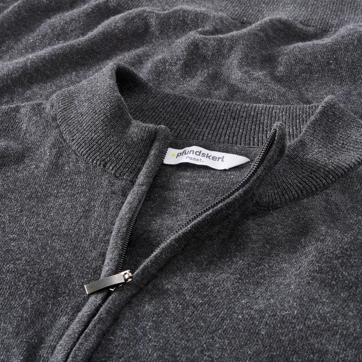 Pfundskerl Feinstrickpullover mit Kaschmir anthrazit