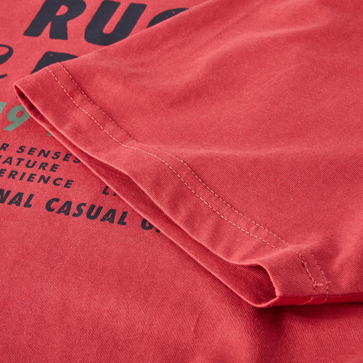 Lerros T-Shirt mit Label-Print rot