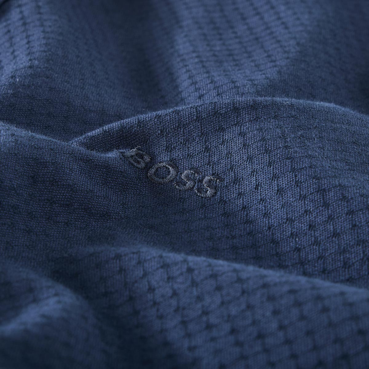 BOSS Freizeithemd aus Baumwolle dunkelblau