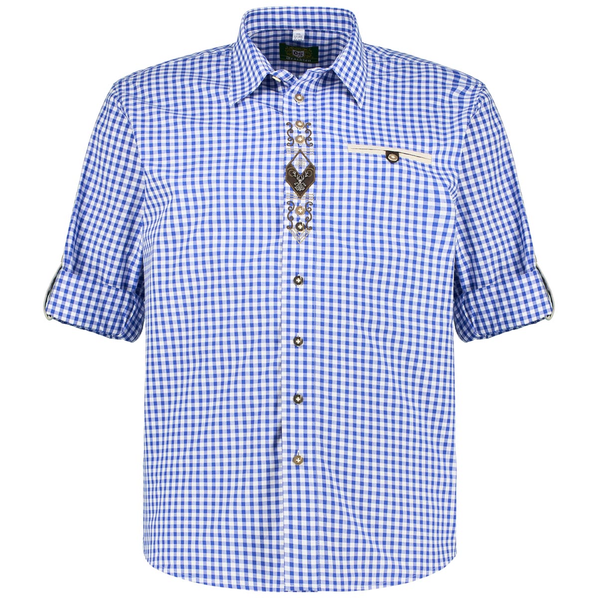 Orbis Kariertes Trachtenhemd blau