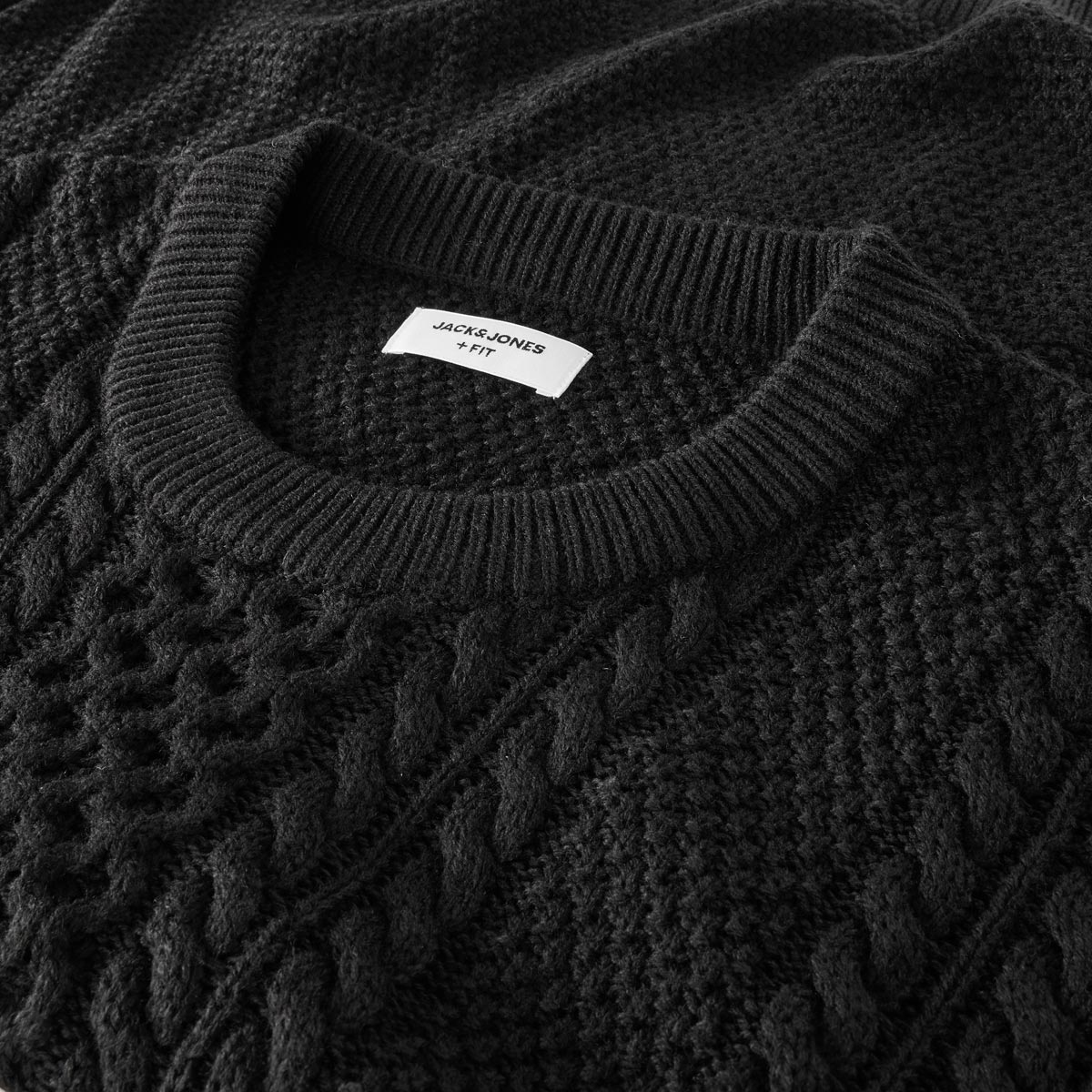 Jack&Jones Pullover mit Struktur schwarz