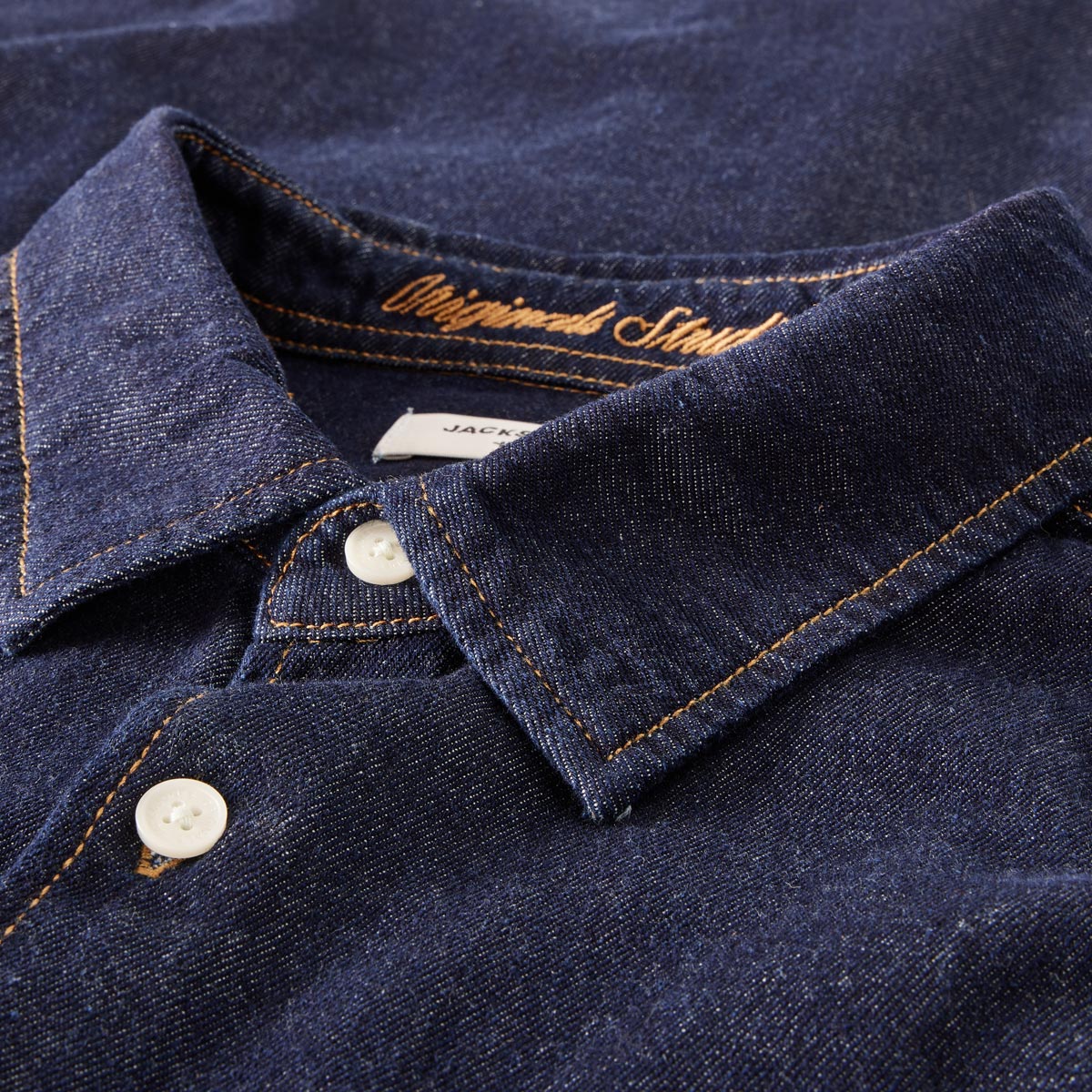 Jack&Jones Jeanshemd mit Biobaumwolle dunkelblau