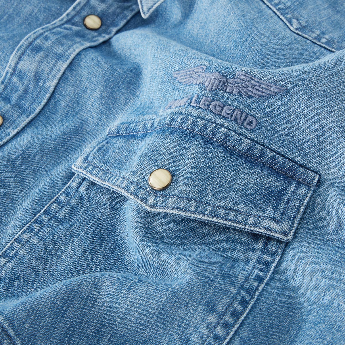 PME LEGEND Jeanshemd jeansblau