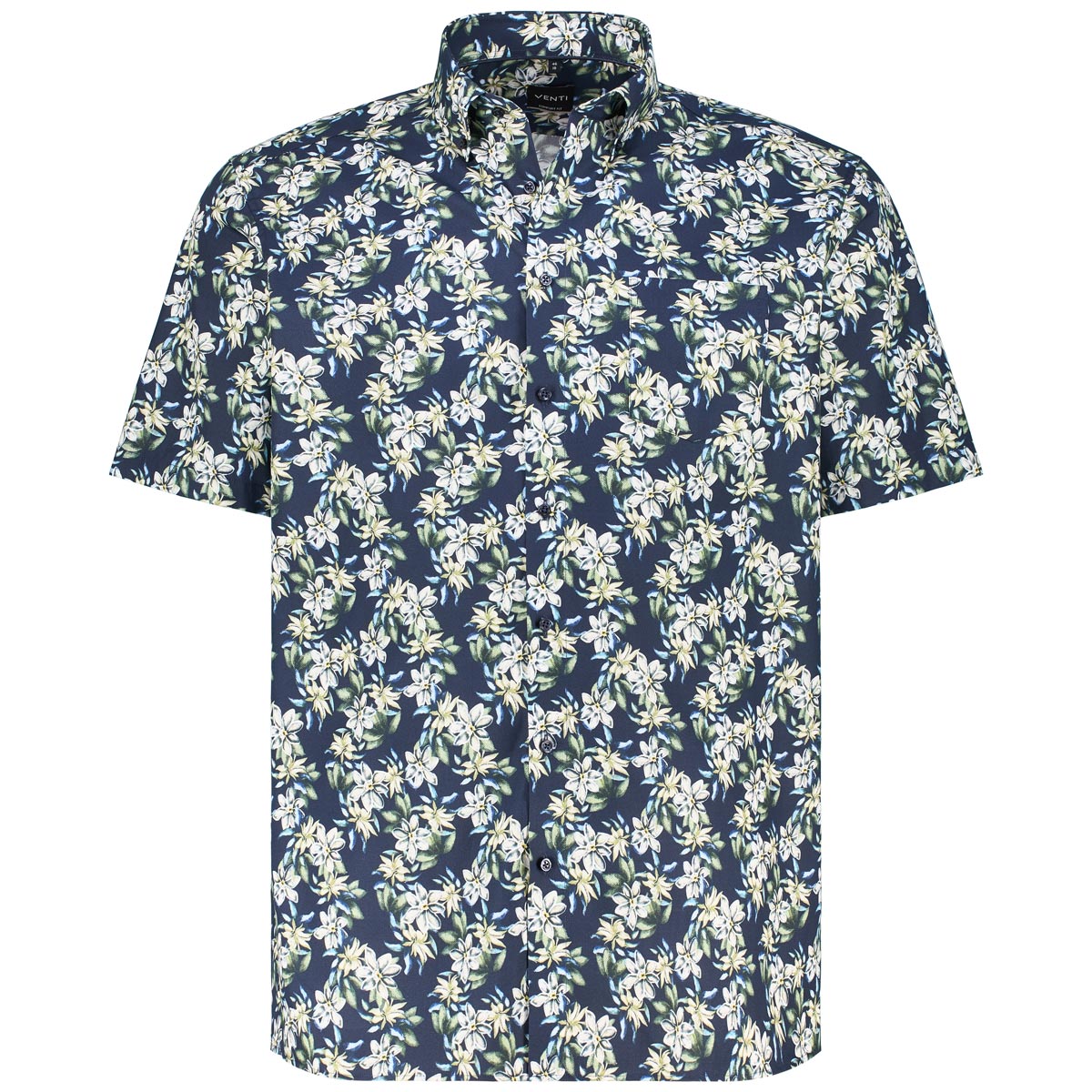 CASA MODA Businesshemd mit floralem Muster Farbe blau Größe: 46 günstig online kaufen