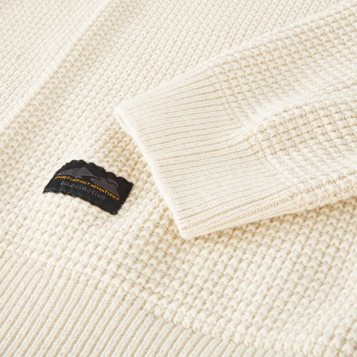 camel active Strickpullover mit Rollkragen beige