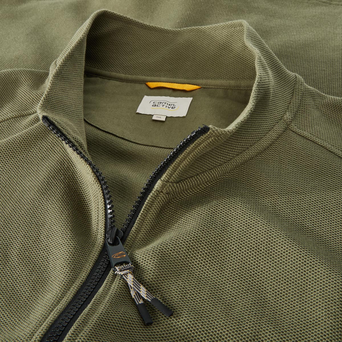 camel active Sweatjacke aus Baumwolle oliv