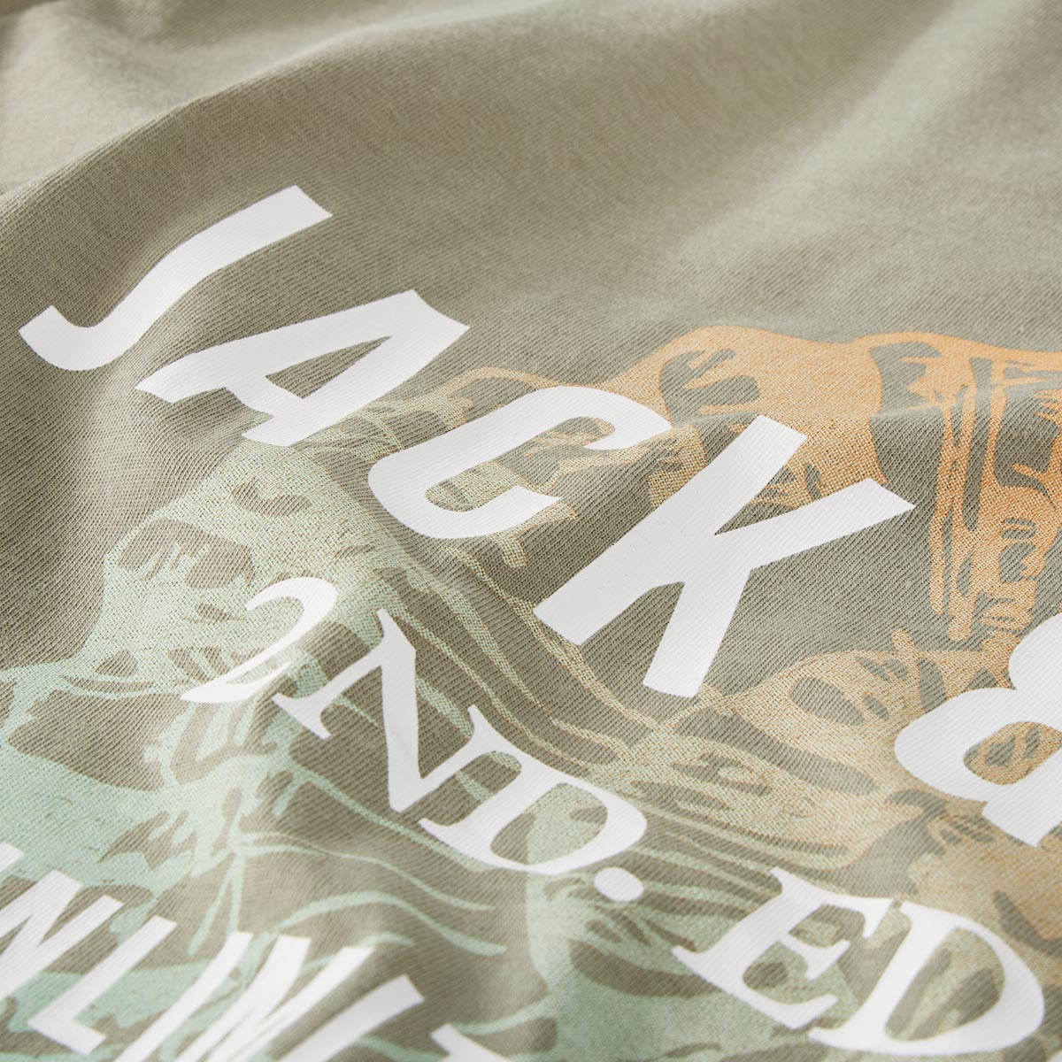 Jack&Jones T-Shirt mit Label-Print oliv