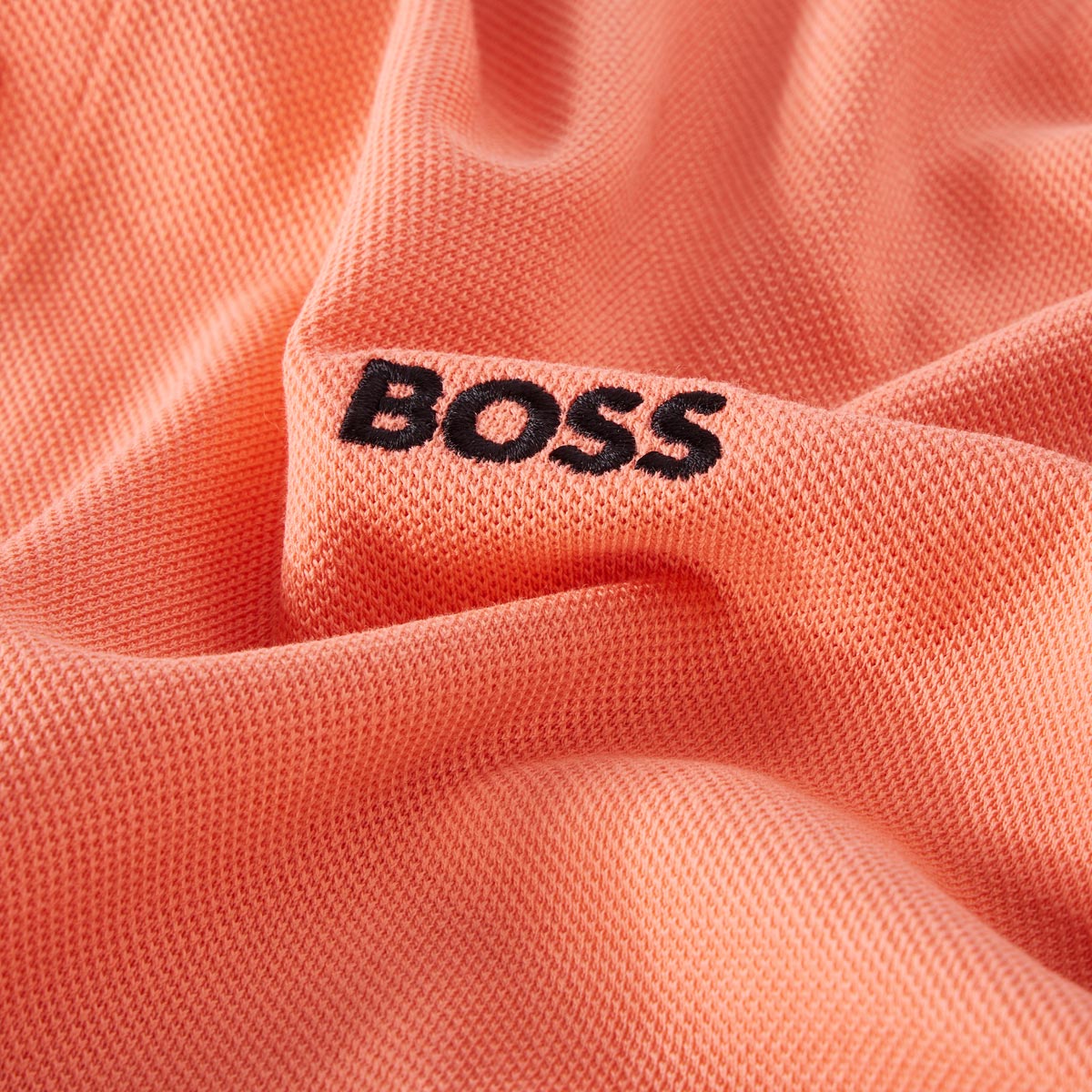 BOSS Poloshirt mit Kontrastdetails orange