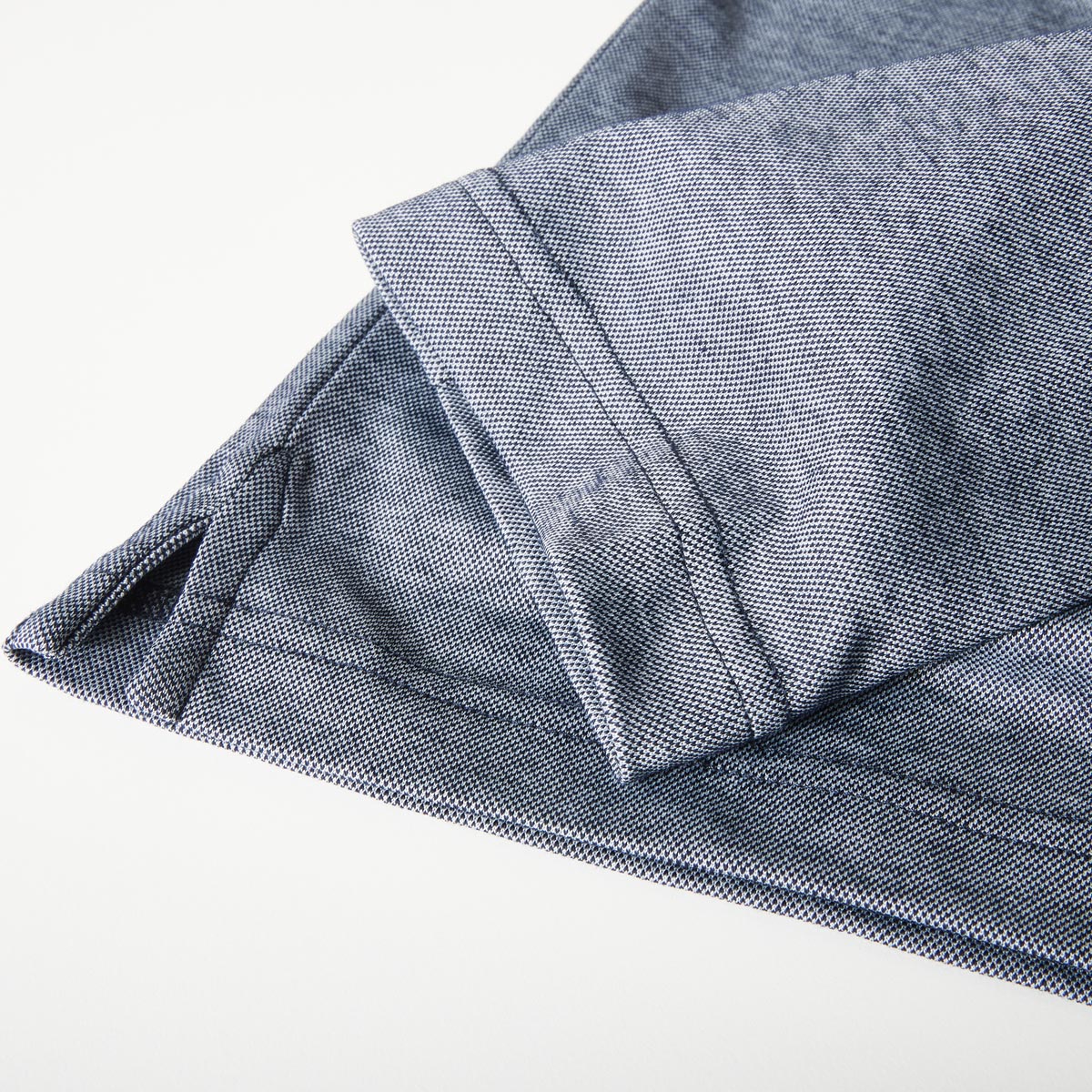 Pfundskerl Langarm-Poloshirt aus Piqué in Two-Tone-Optik dunkelblau