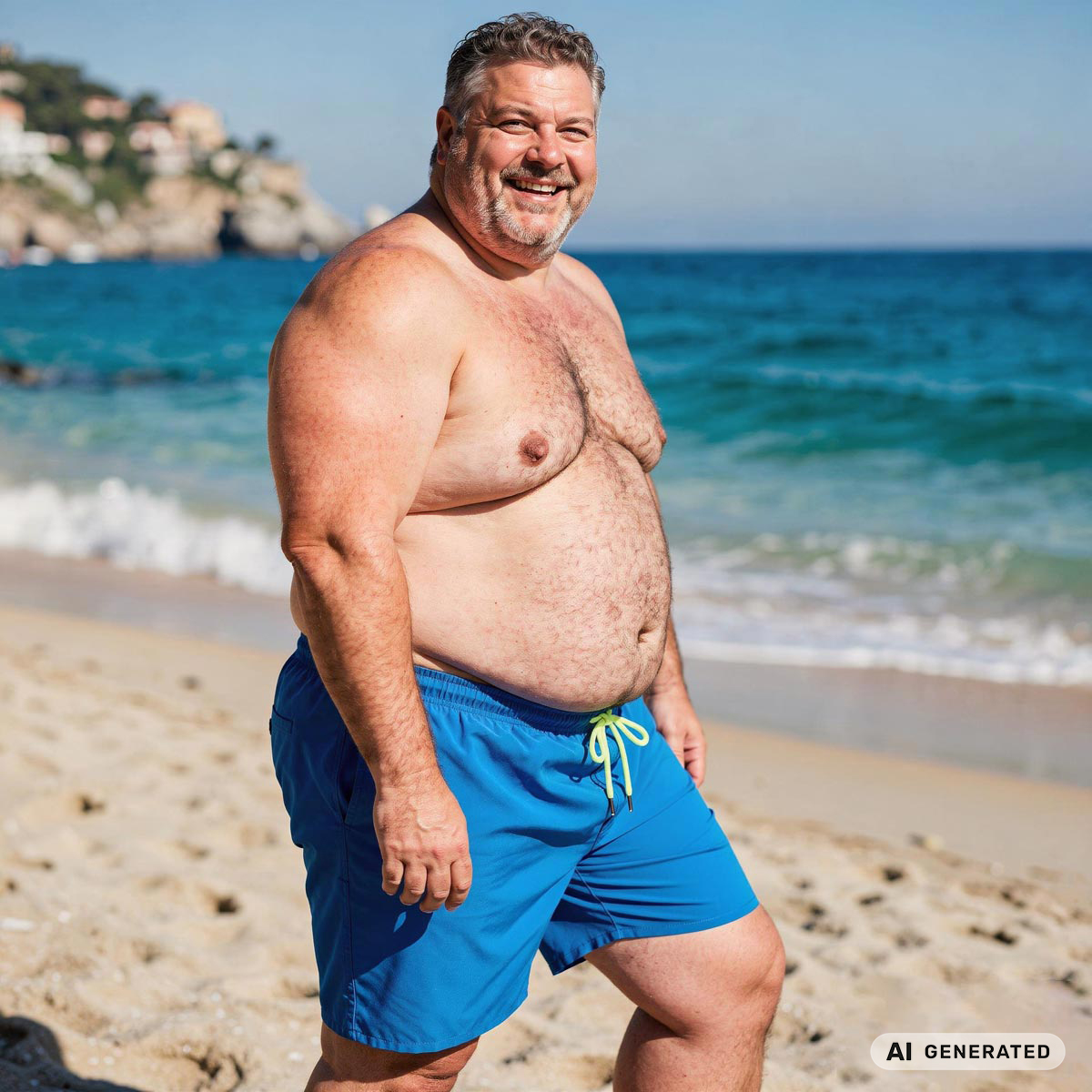 Pfundskerl Badeshorts für optimale Beweglichkeit, elastisch royalblau