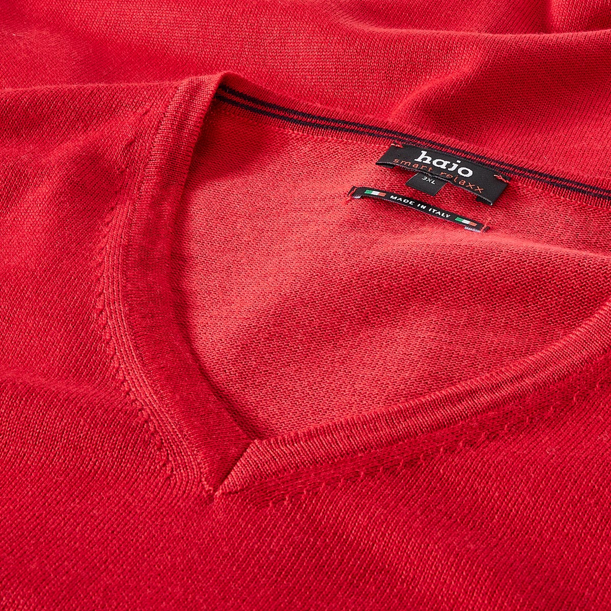 Hajo Feinstrickpullover "Smart Relaxx", hautsympathisch rot