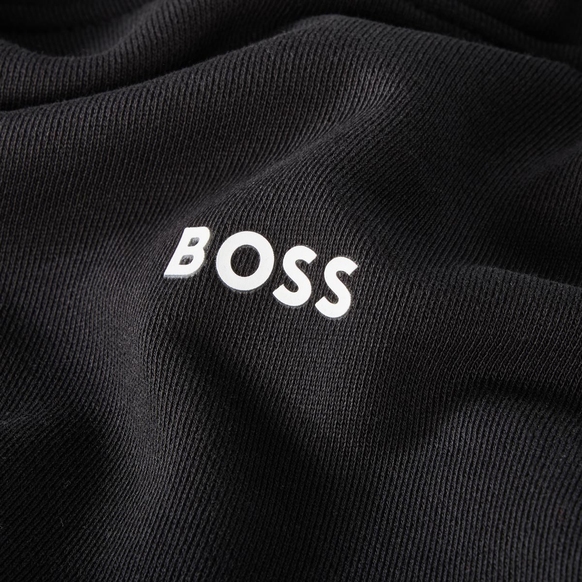 BOSS Hoodie aus Baumwolle schwarz