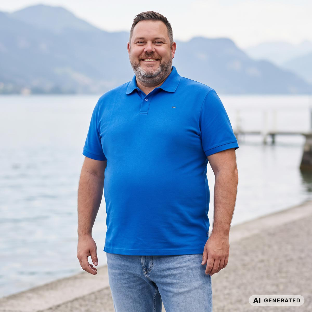 Pfundskerl Poloshirt aus Baumwolle royalblau
