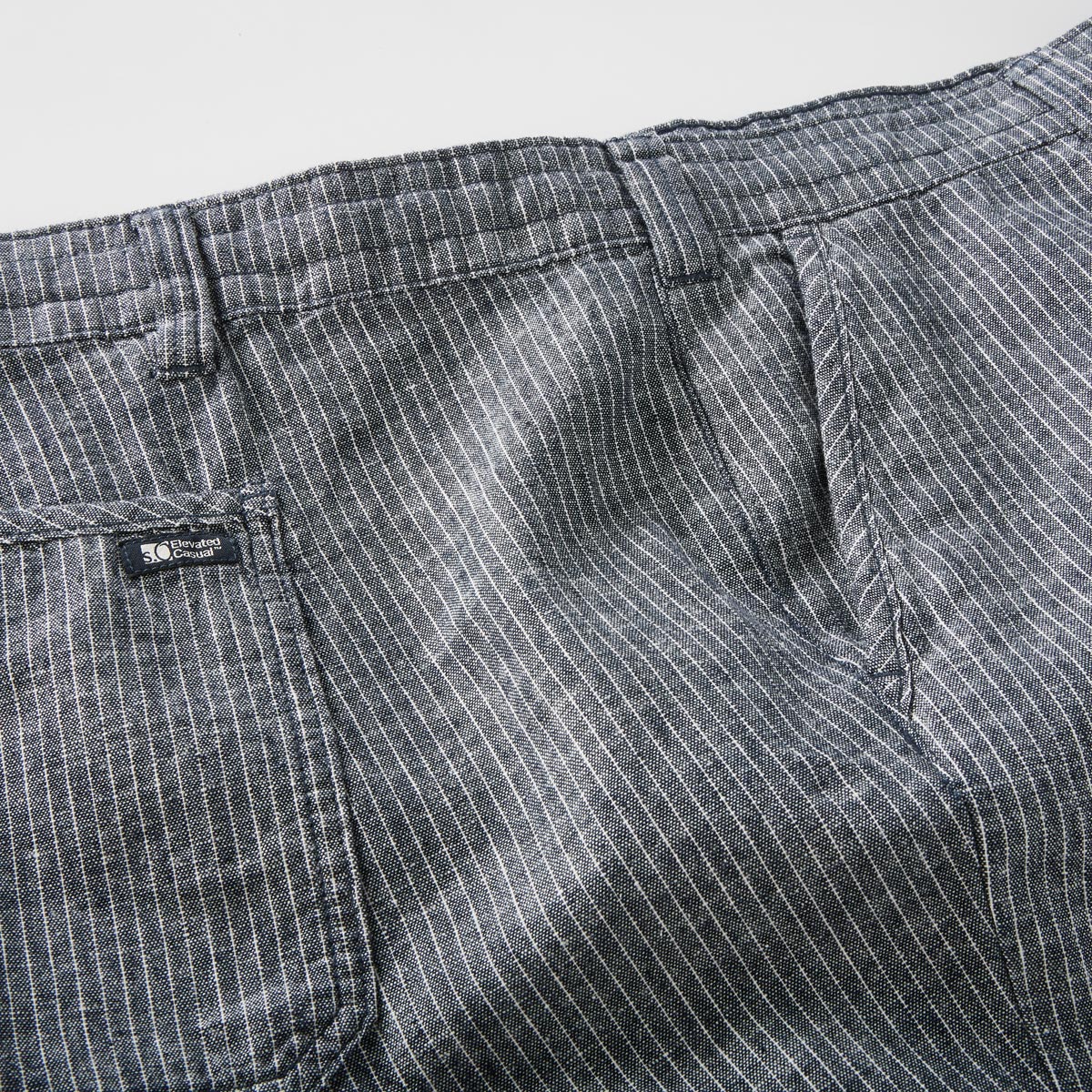 s.Oliver Chino-Shorts mit Leinen blau