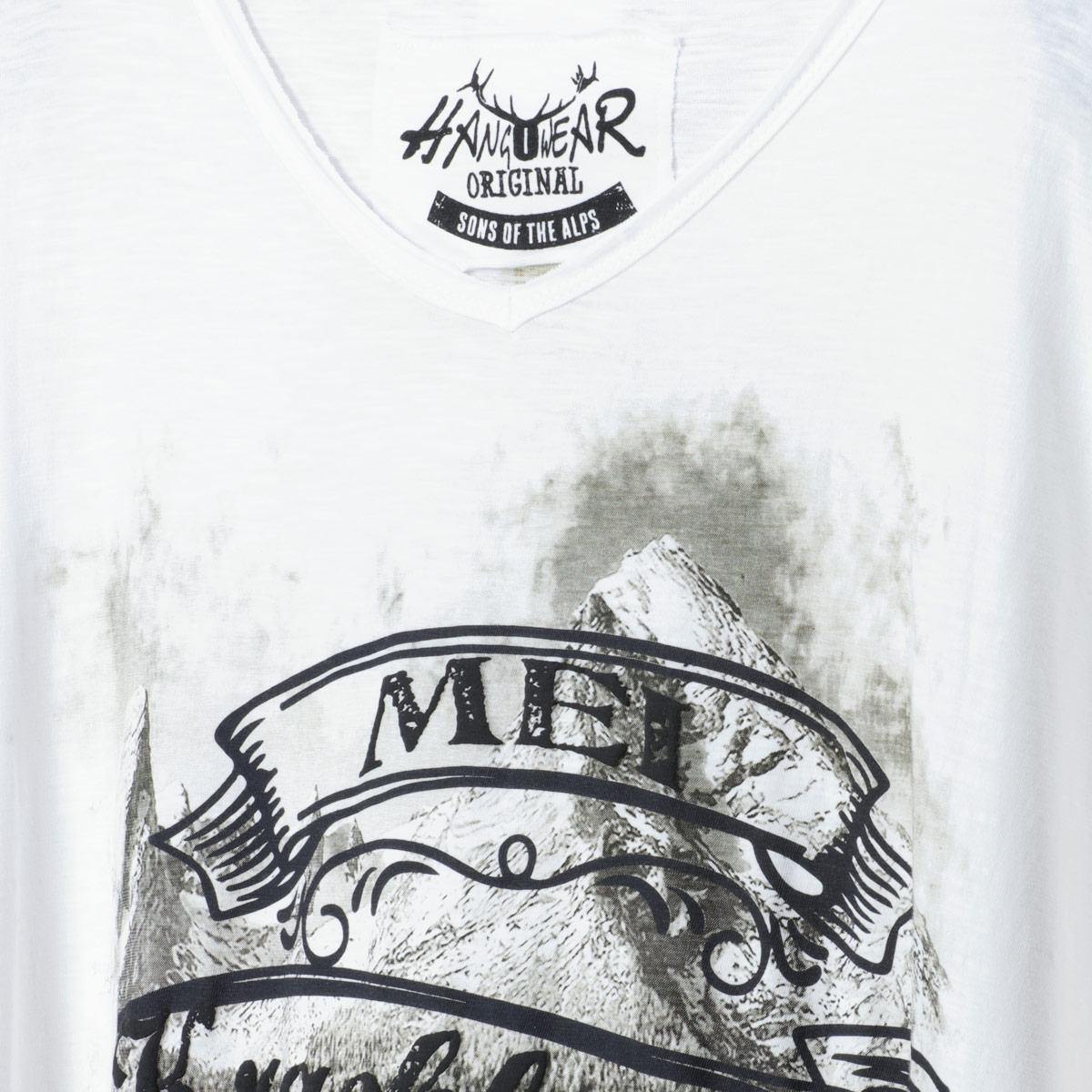 HangOwear T-Shirt mit Print auf Vorder- und Rückseite weiß