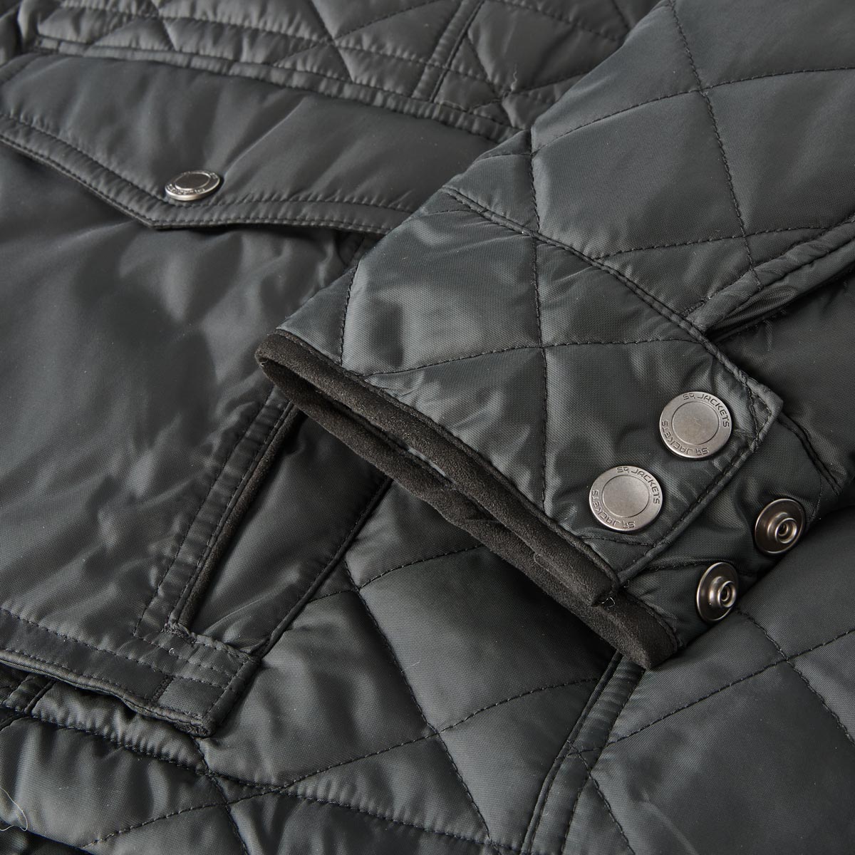 S4 Jackets Steppjacke mit Kontrastdetails, wasserabweisend schwarz