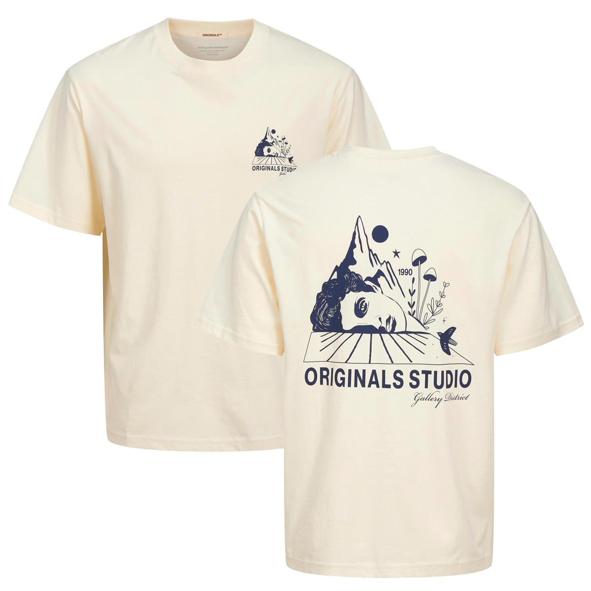 T-Shirt mit Print auf Vorder- und Rückseite T-Shirt mit Print auf Vorder- und Rückseite