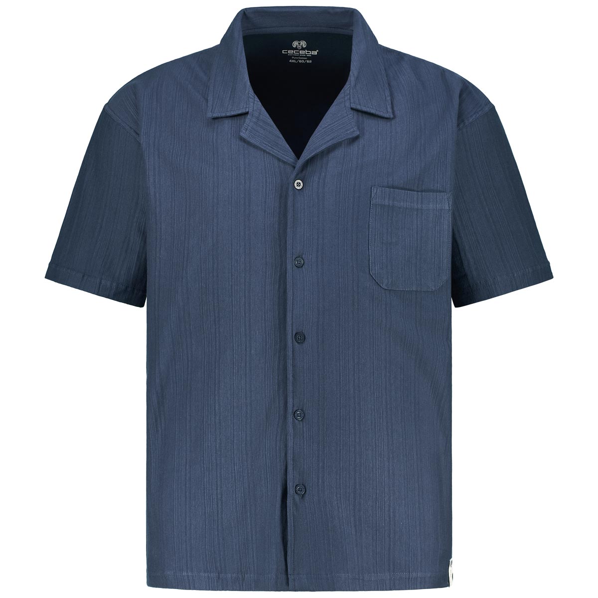 Ceceba Kurzer Pyjama aus Baumwolle, atmungsaktiv und hautfreundlich mittelblau