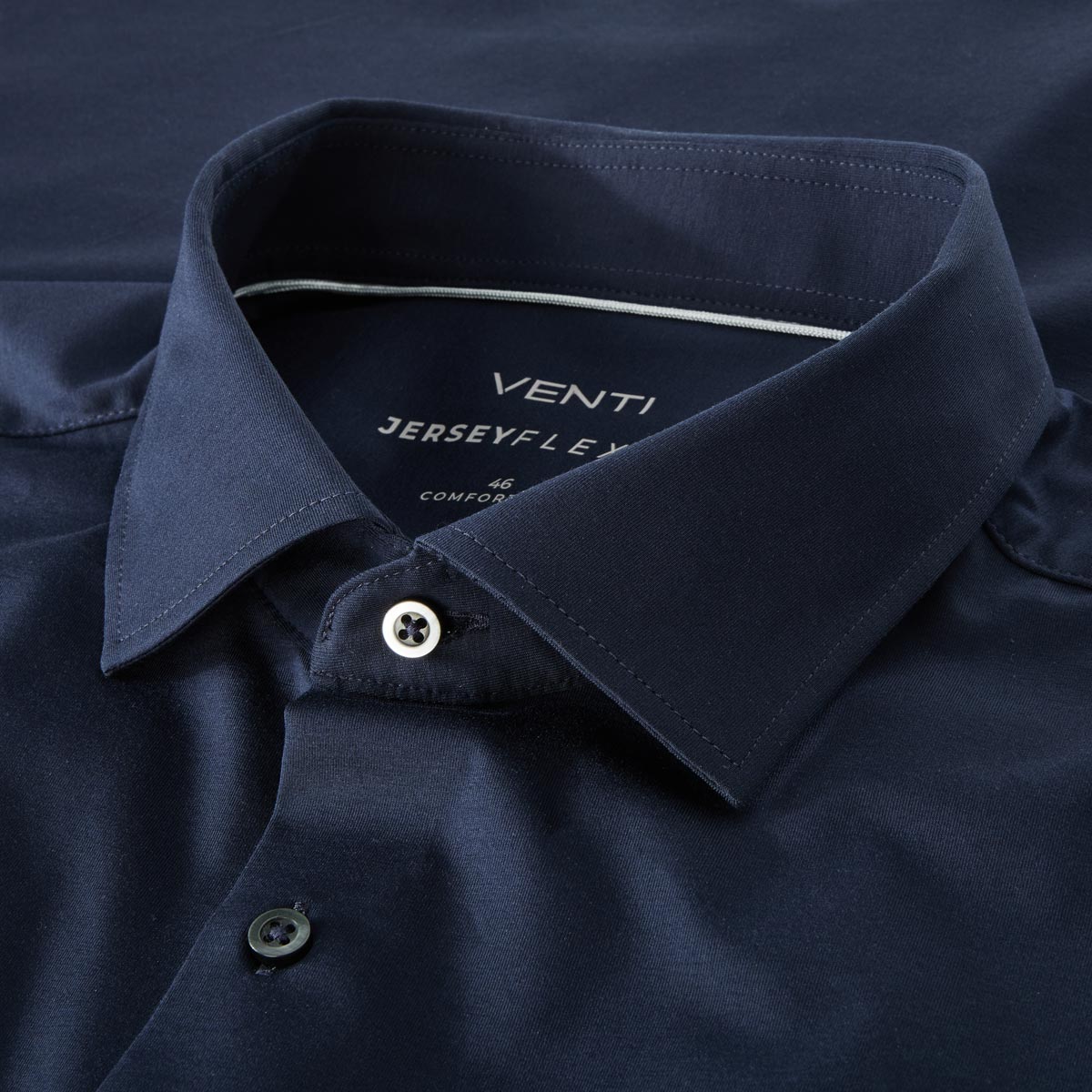 CASA MODA Businesshemd aus Stretch-Jersey blau