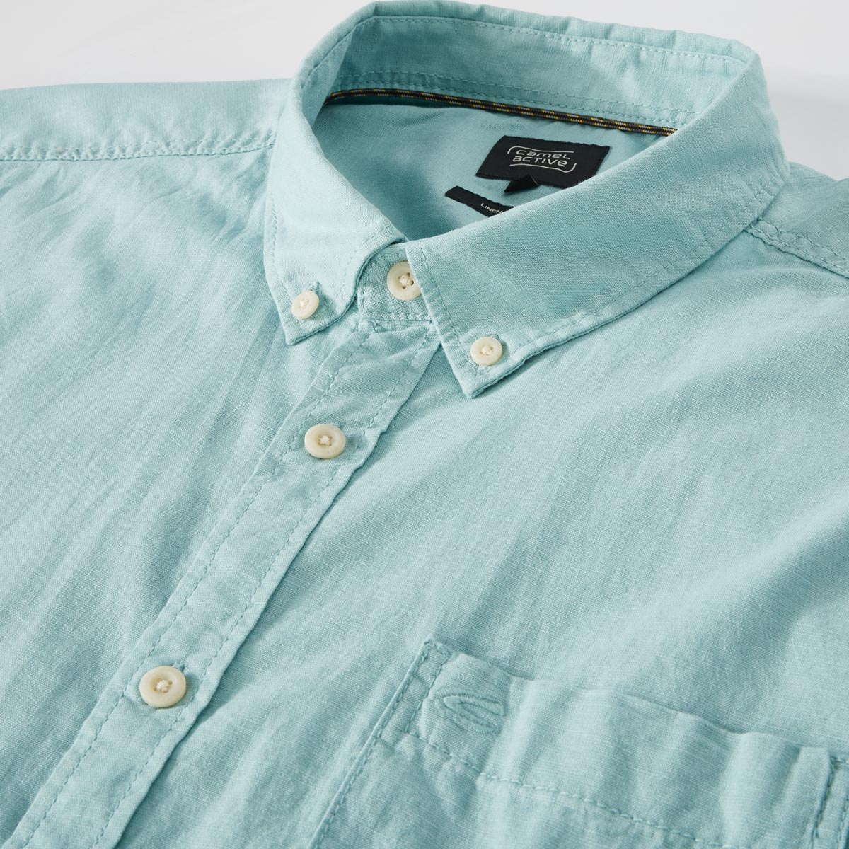 camel active Freizeithemd mit Leinen grün