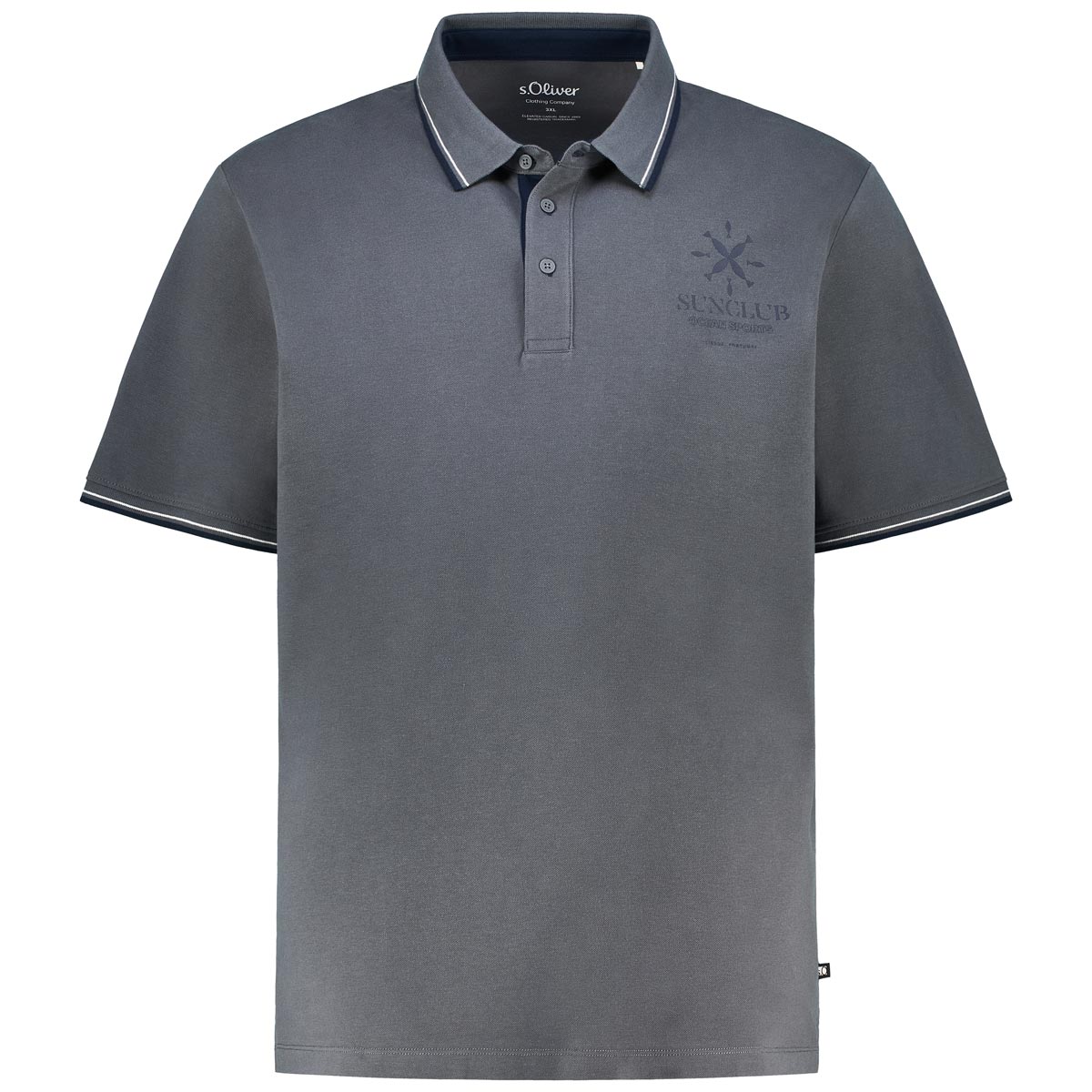 Poloshirt mit Motiv-Print