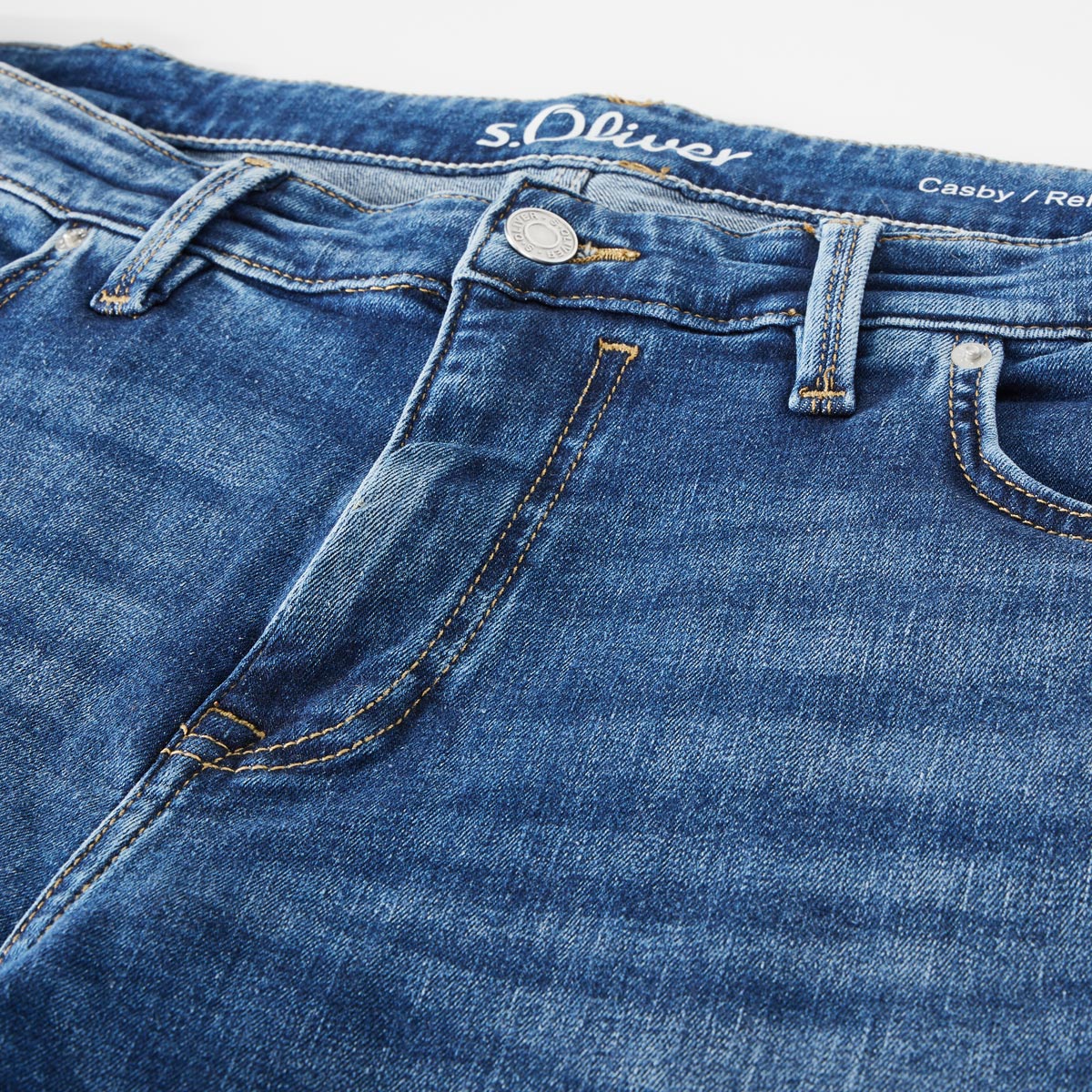 s.Oliver Stretch-Jeans "Casby", Loose Fit blau