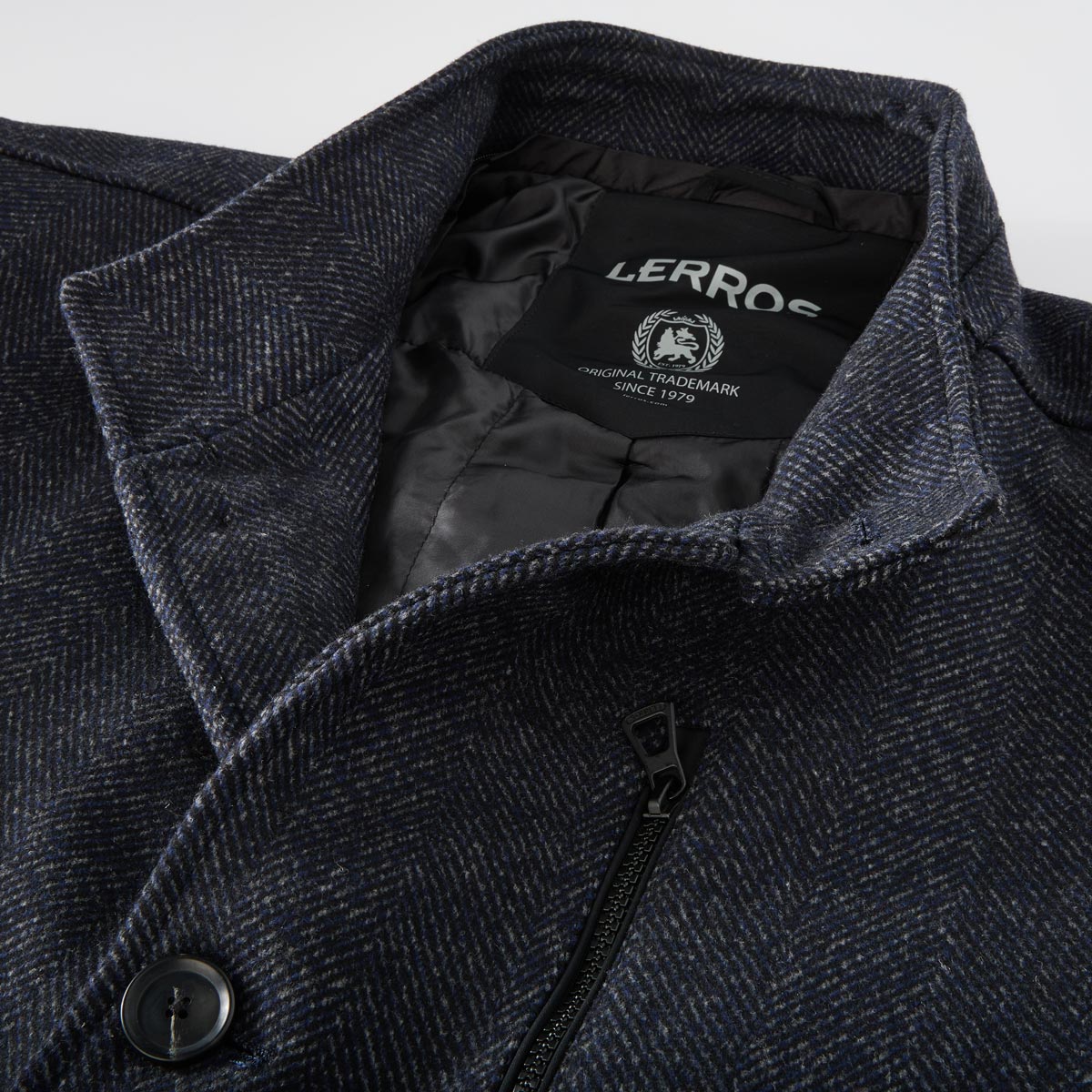 Lerros Kurzmantel aus Wollmischung blau