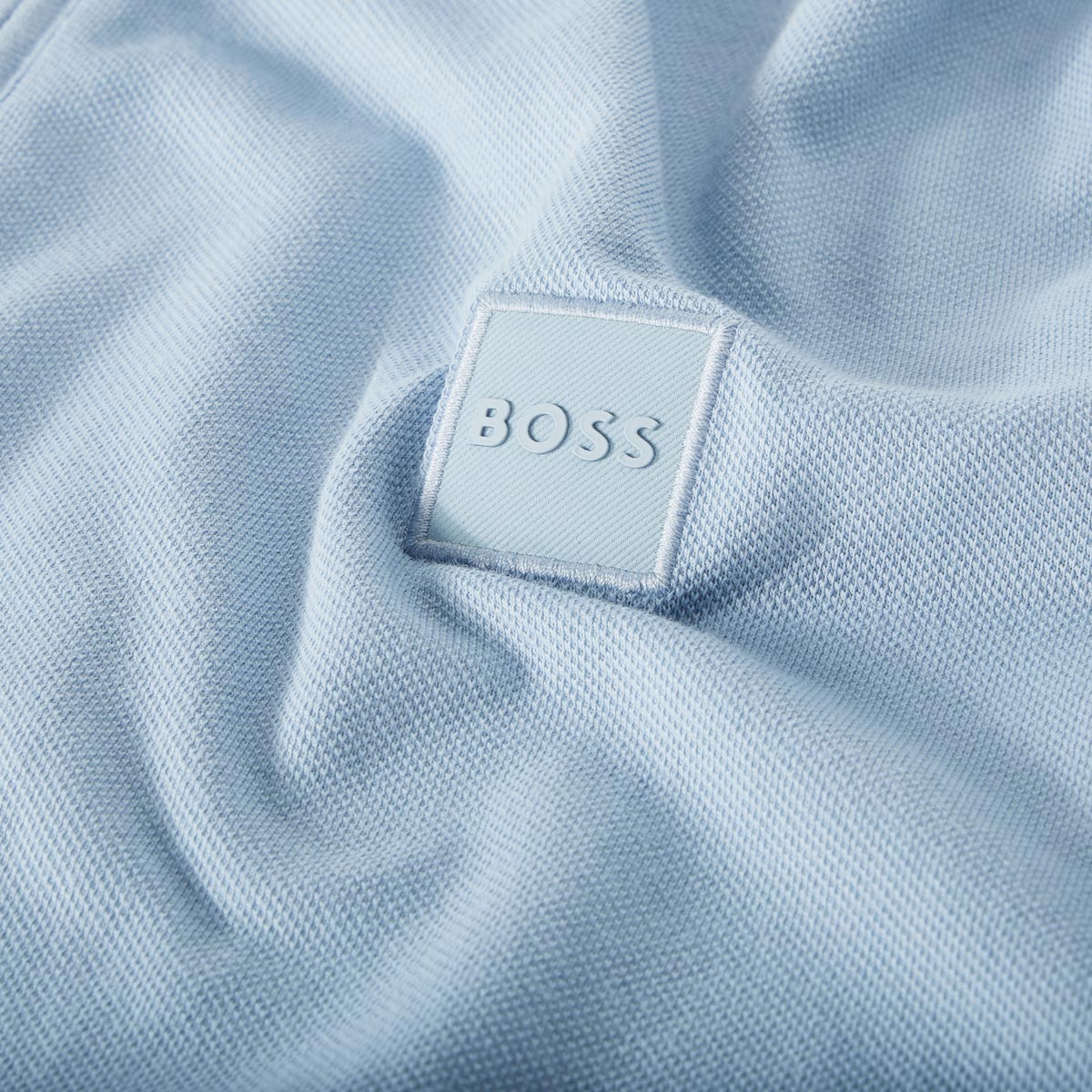 BOSS Poloshirt mit Stretch hellblau