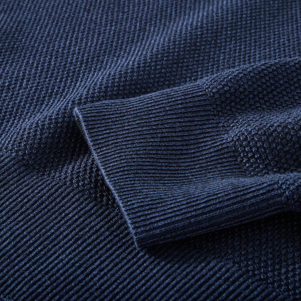 PME LEGEND Feinstrickpullover aus Baumwollmischung dunkelblau