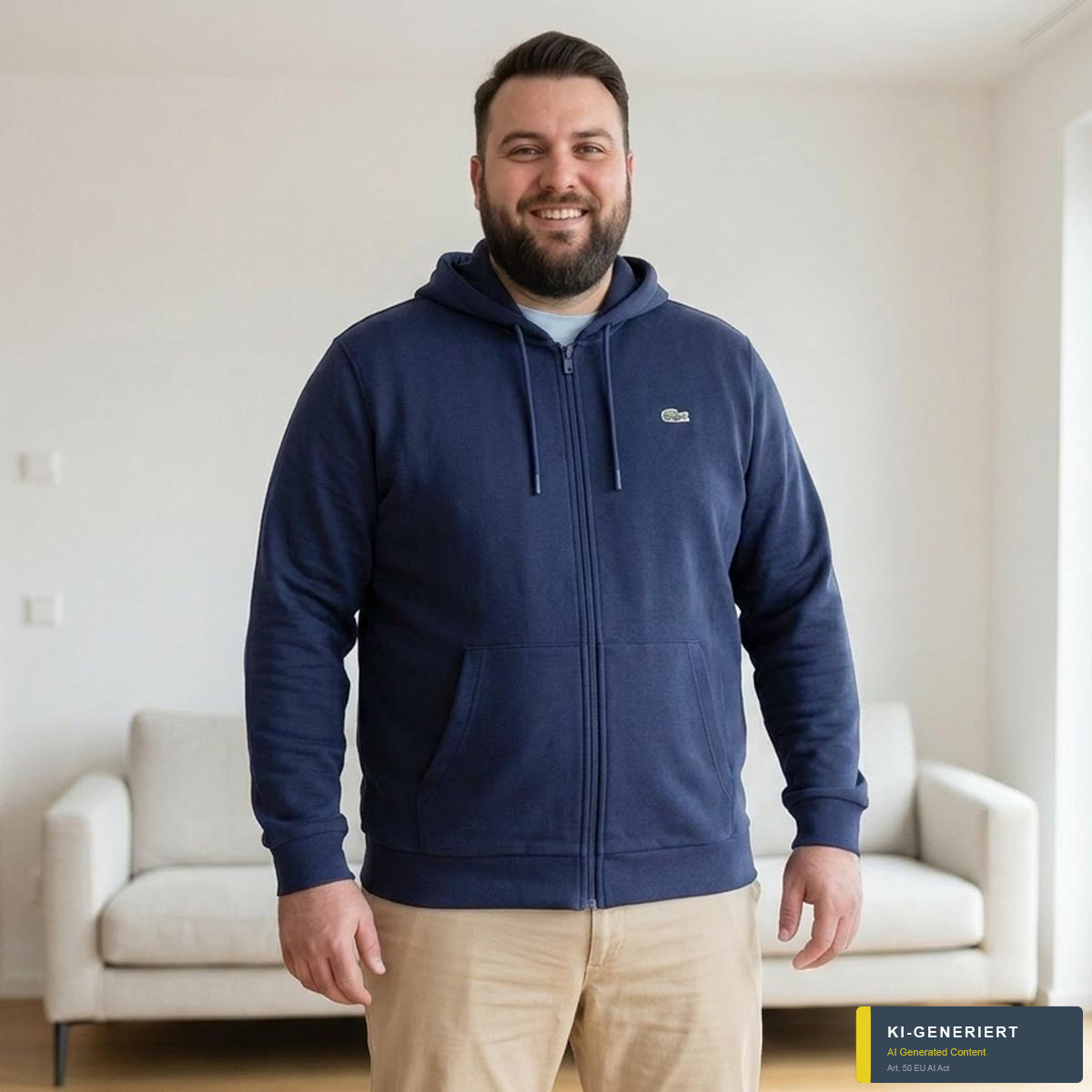 LACOSTE Sweatjacke aus Baumwolle marine