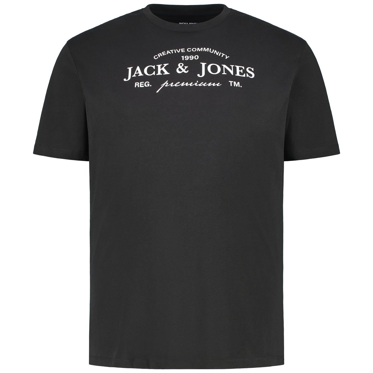 Jack&Jones T-Shirt Mit Label-Print Farbe Schwarz Größe, 3XL